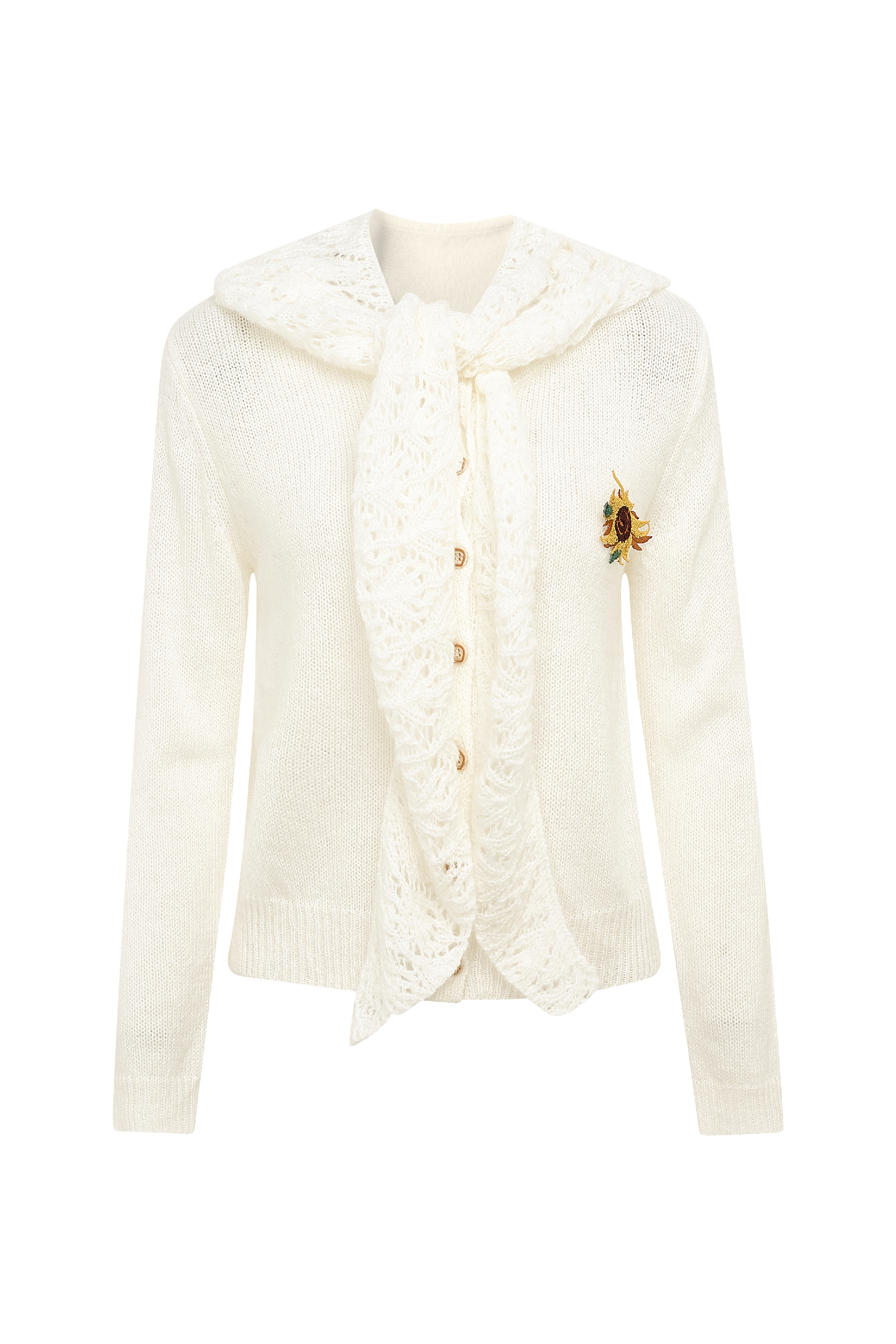 Lace Knit Cardigan-LYONSENS