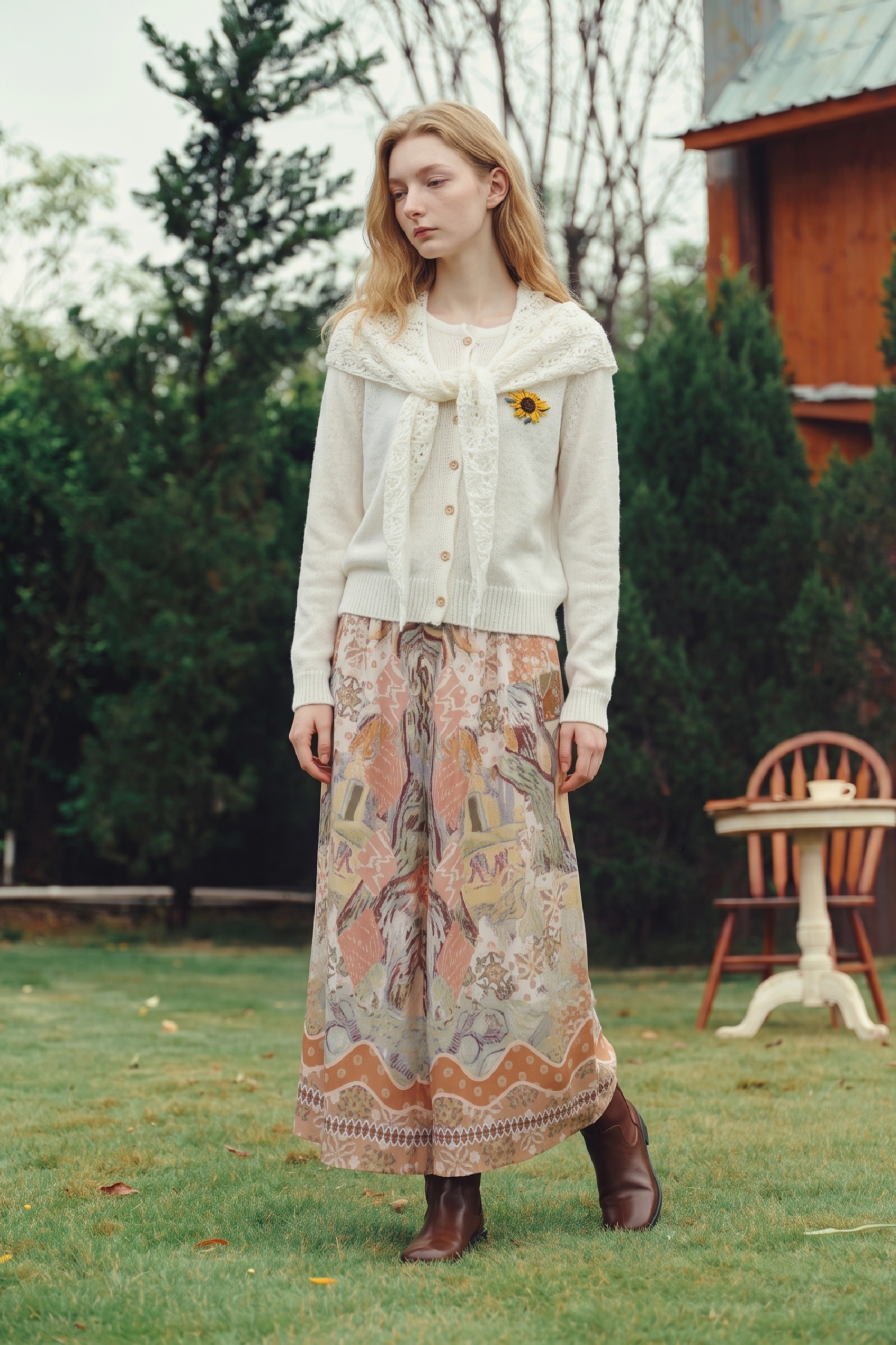 Lace Knit Cardigan-LYONSENS