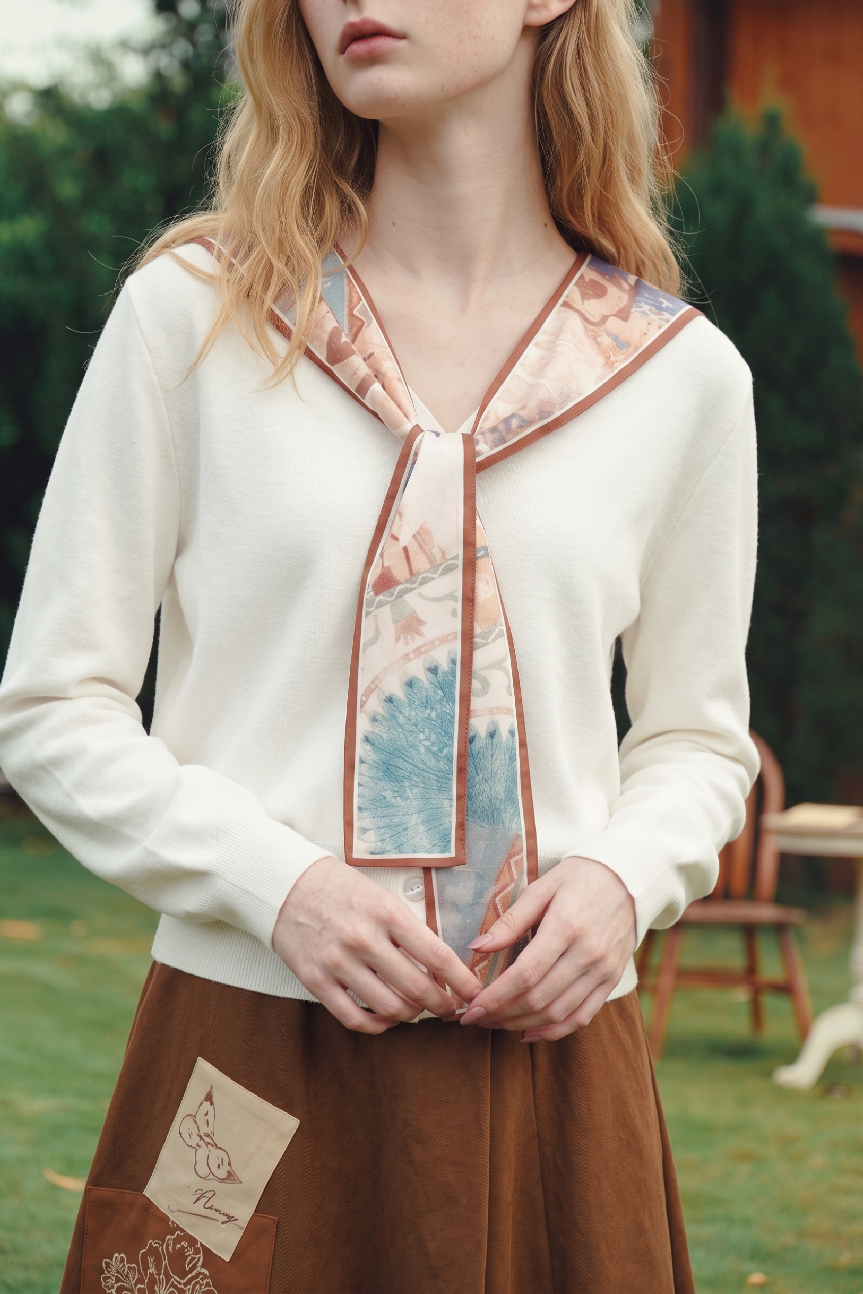 Sailor Collar Knit Top-LYONSENS