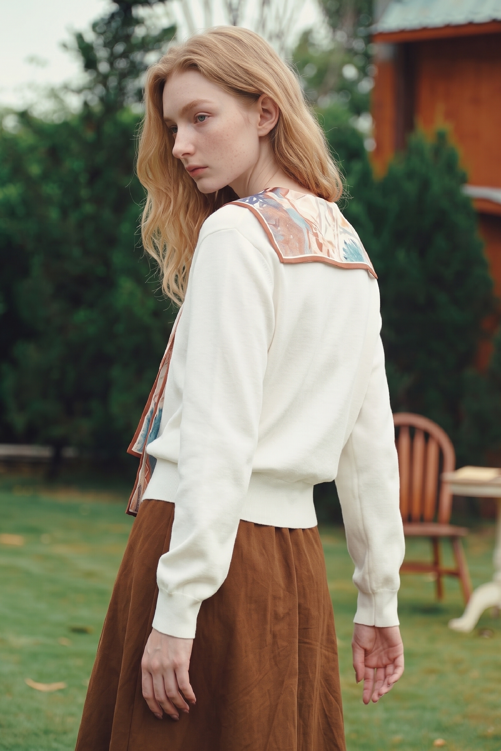 Sailor Collar Knit Top-LYONSENS