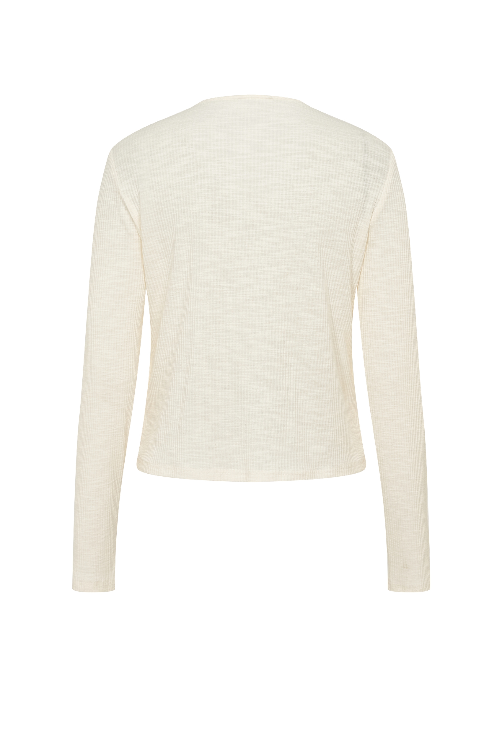 Floral‑embroidered Long‑sleeve Top-LYONSENS