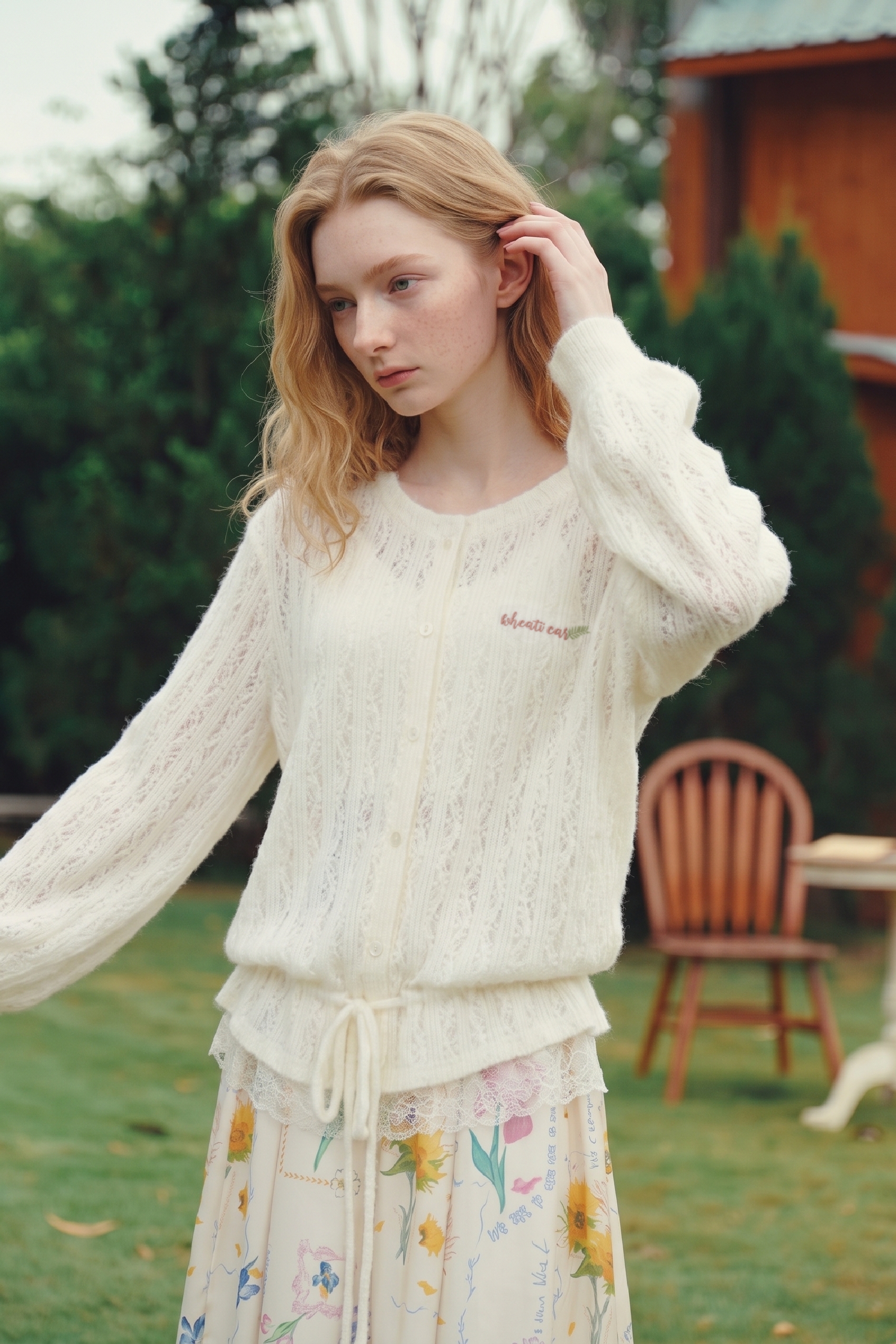 Hollow Out Knit Cardigan