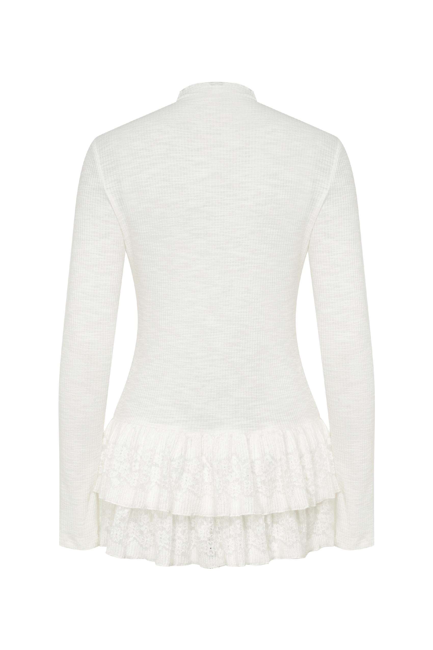 Embroidered Spliced Knit Sweater-LYONSENS