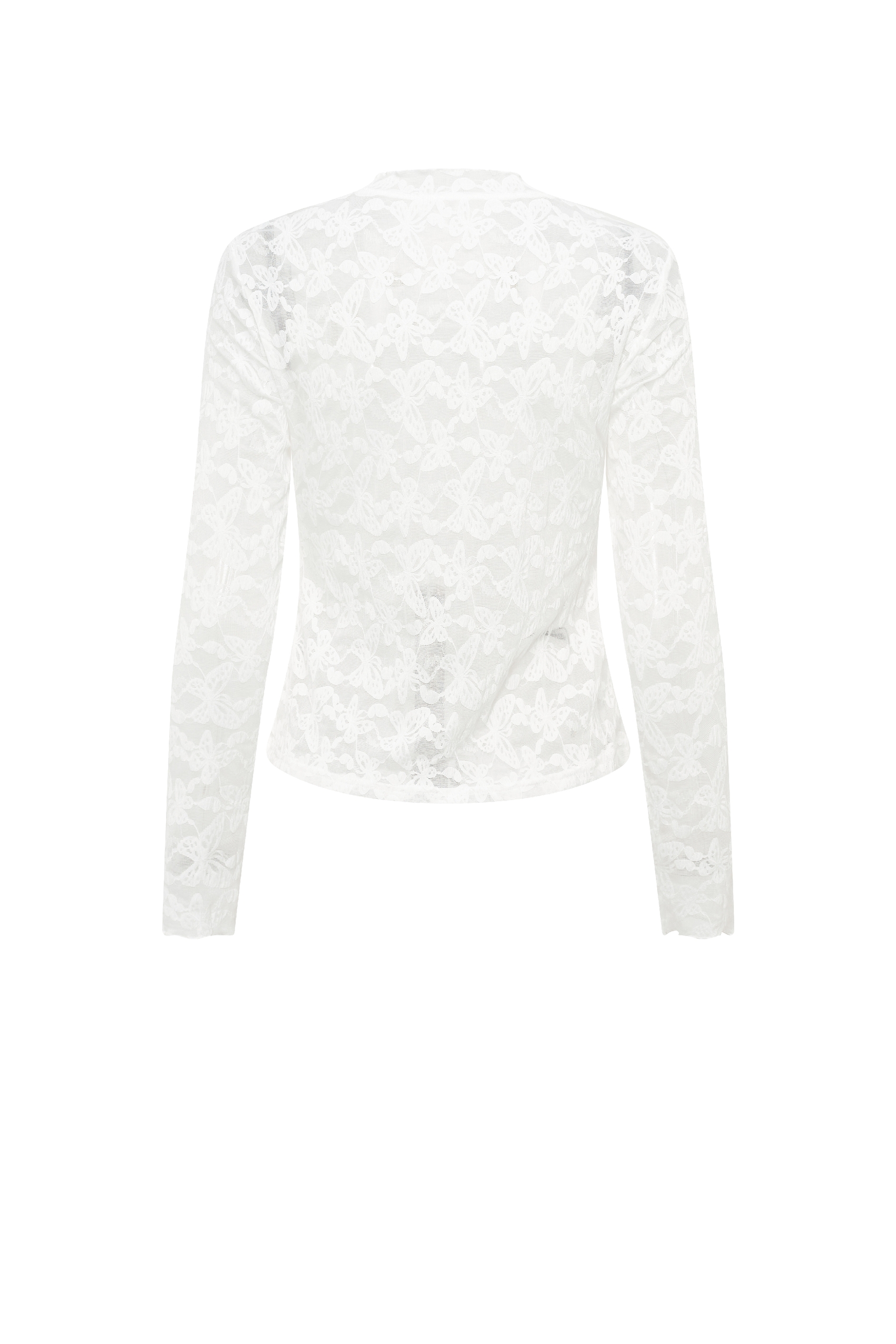 Hollow‑out Long‑sleeve Knit Top