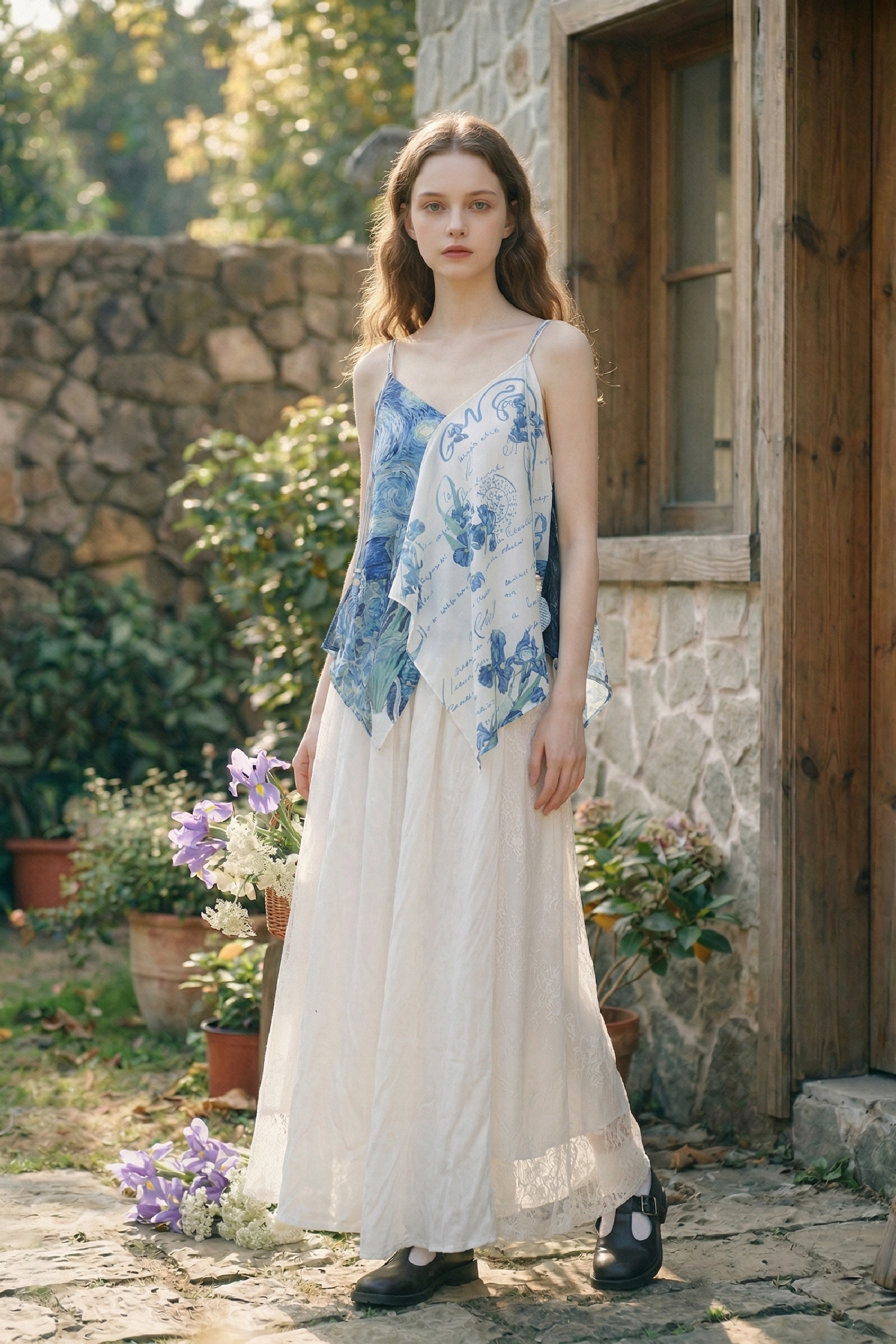 Printed Strap Camisole-LYONSENS