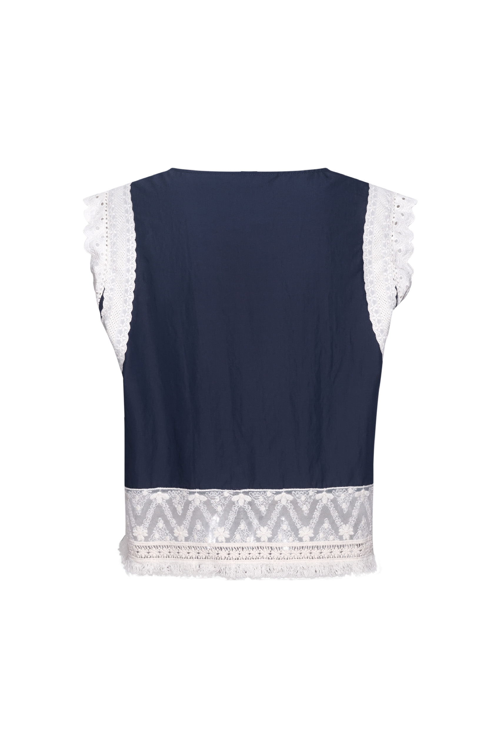 Hollow Patchwork Vest