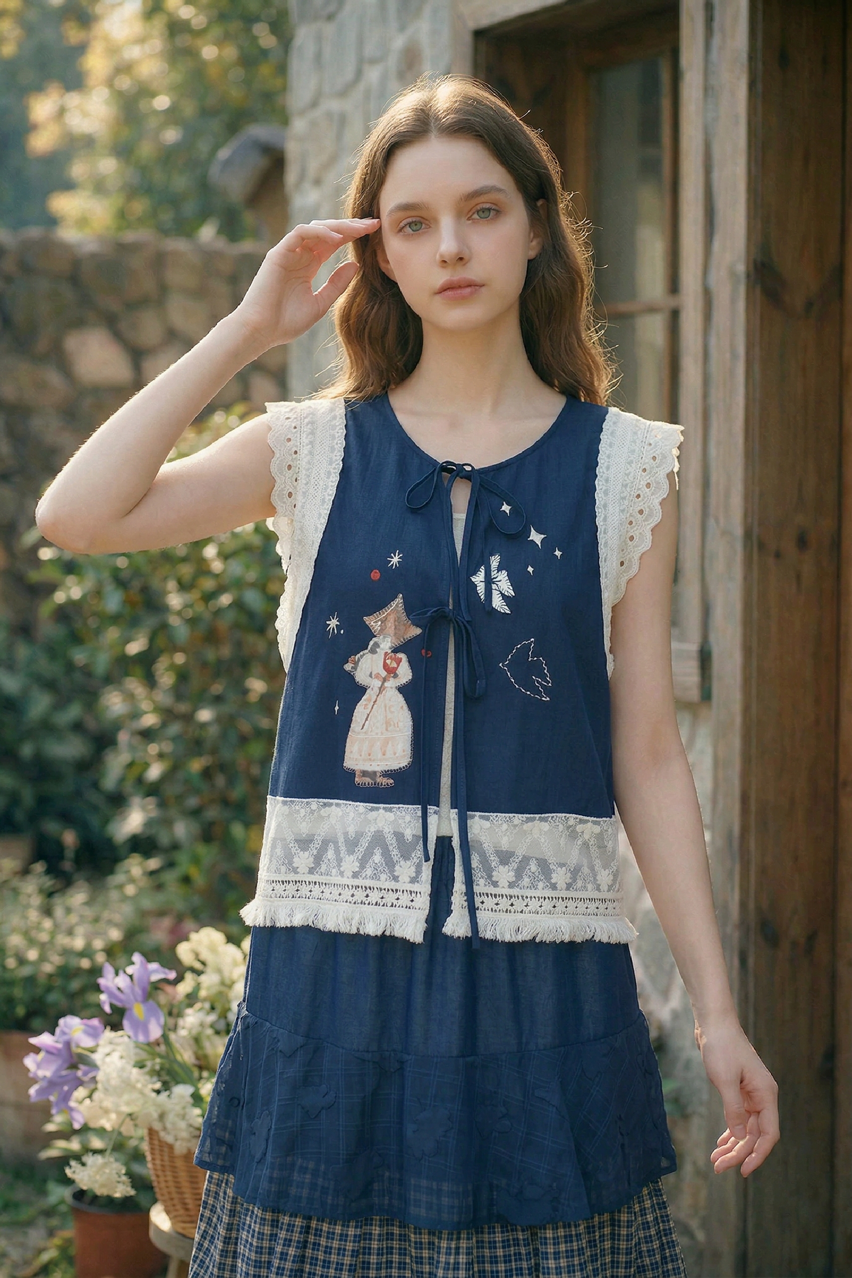 Hollow Patchwork Vest