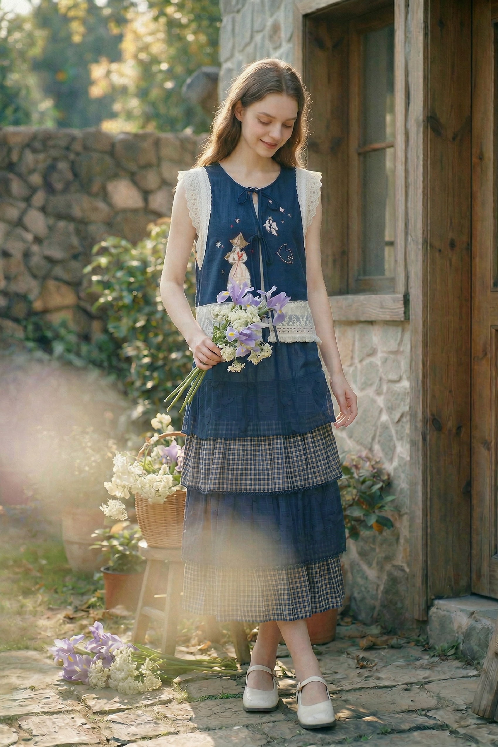 Hollow Patchwork Vest