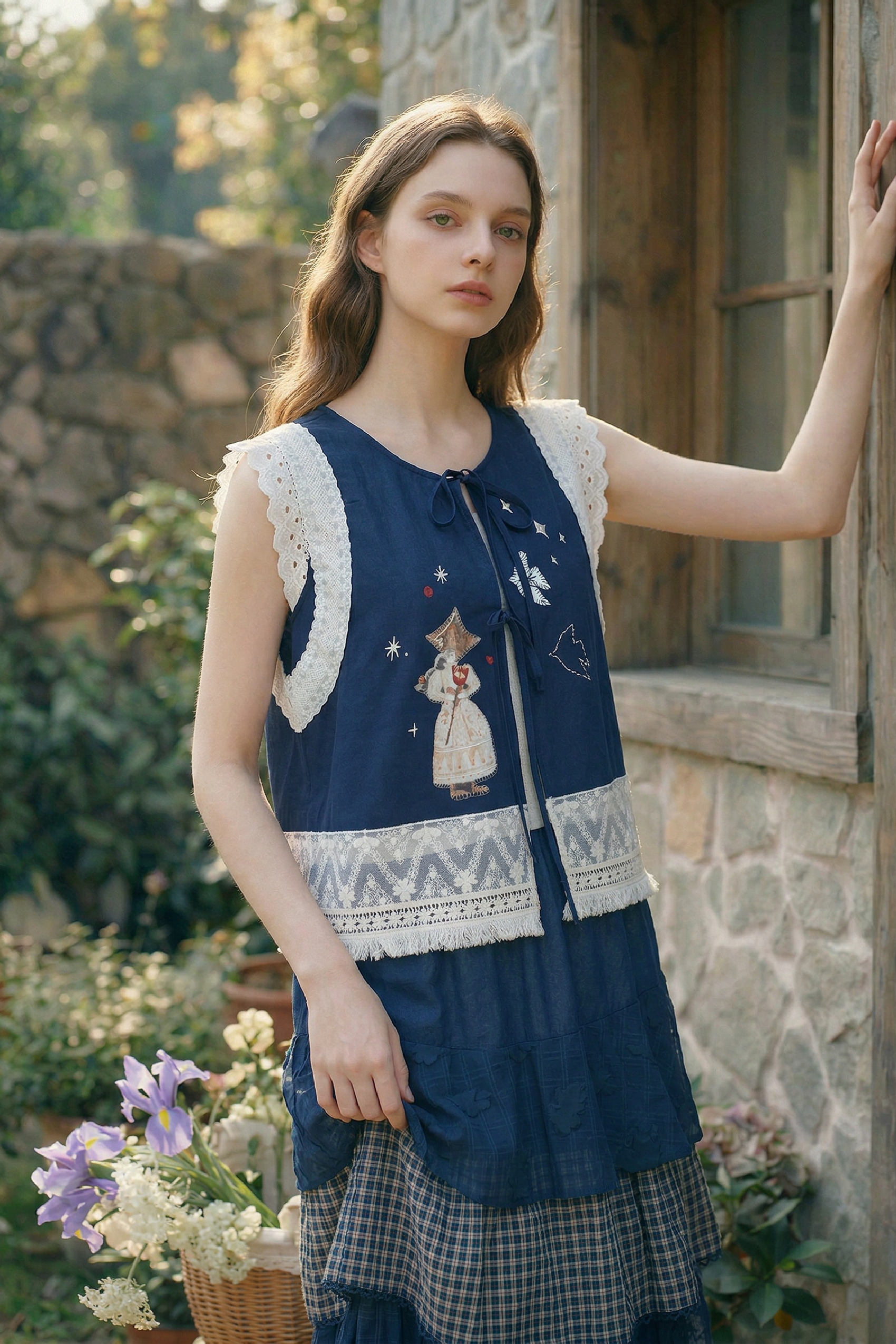 Hollow Patchwork Vest