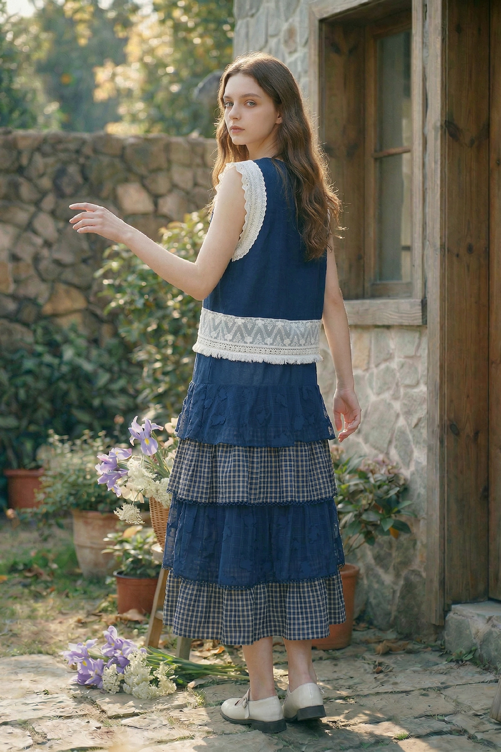 Hollow Patchwork Vest