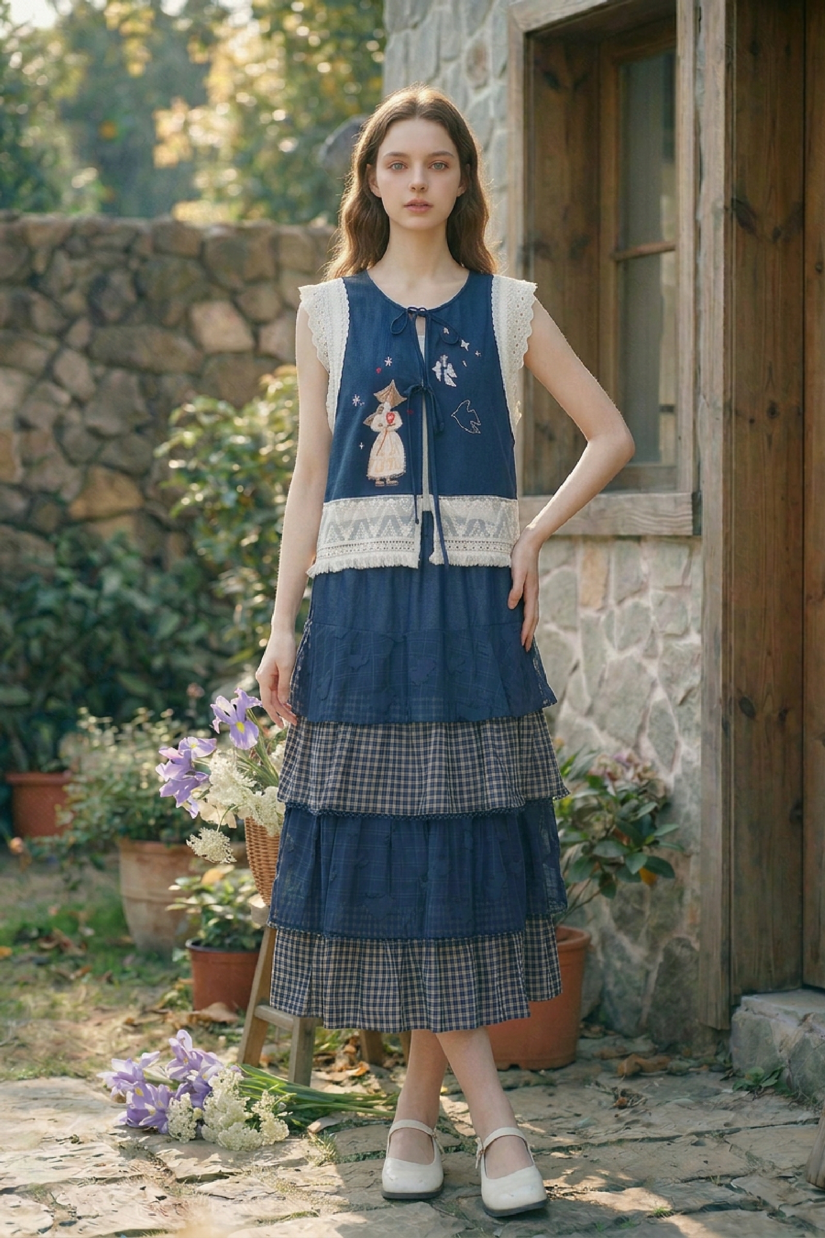 Hollow Patchwork Vest