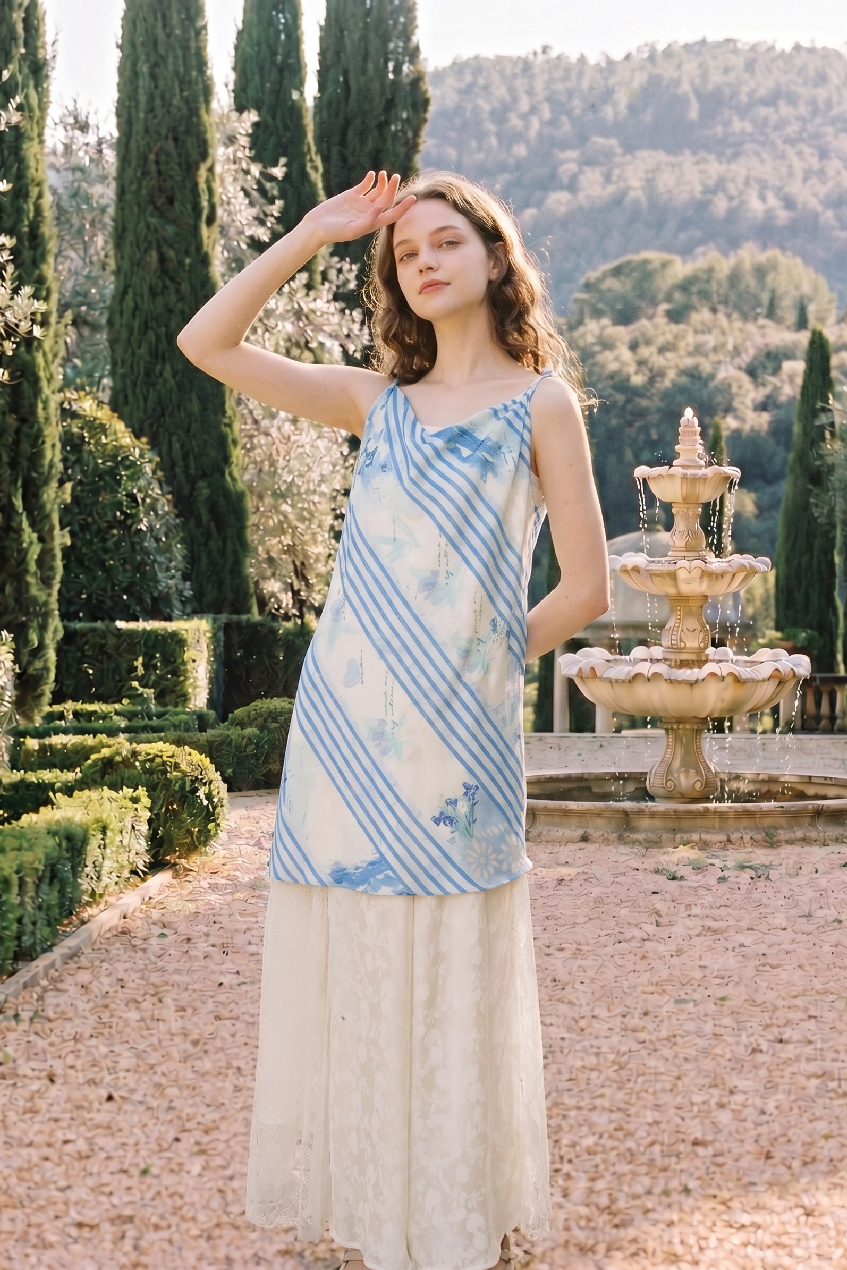 Striped Design Camisole Tank Top-LYONSENS