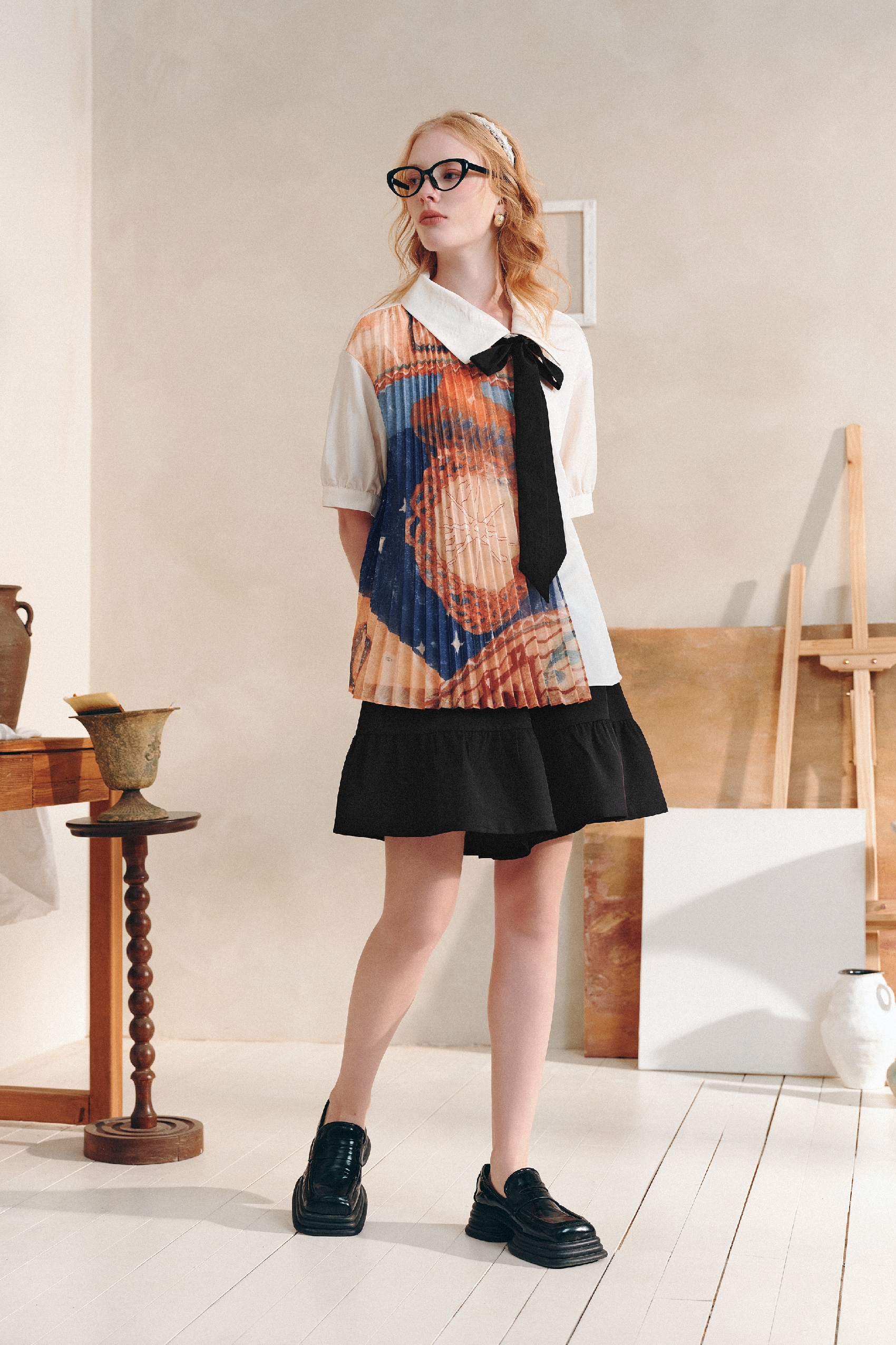 Asymmetrical Lapel Shirt