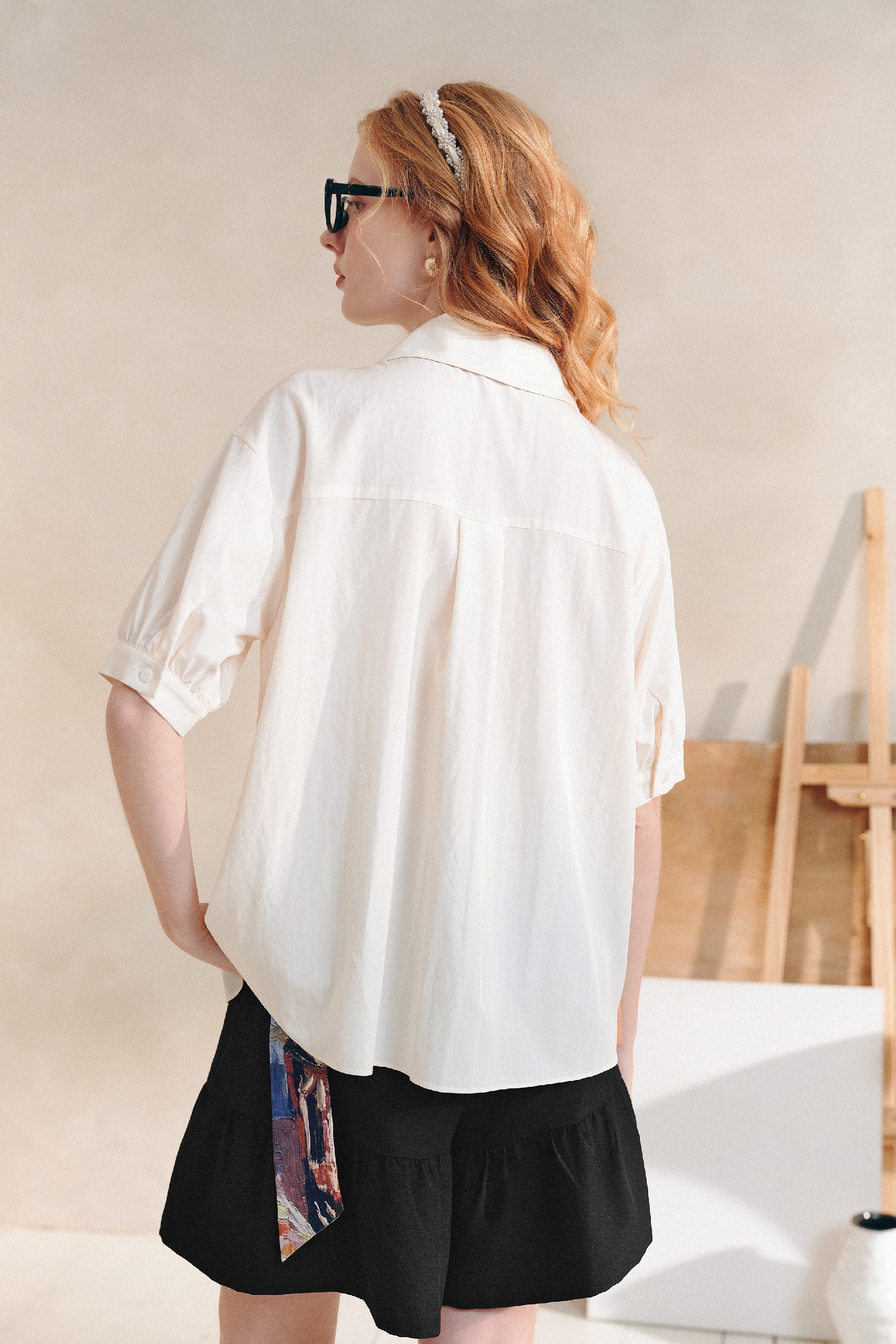 Asymmetrical Lapel Shirt