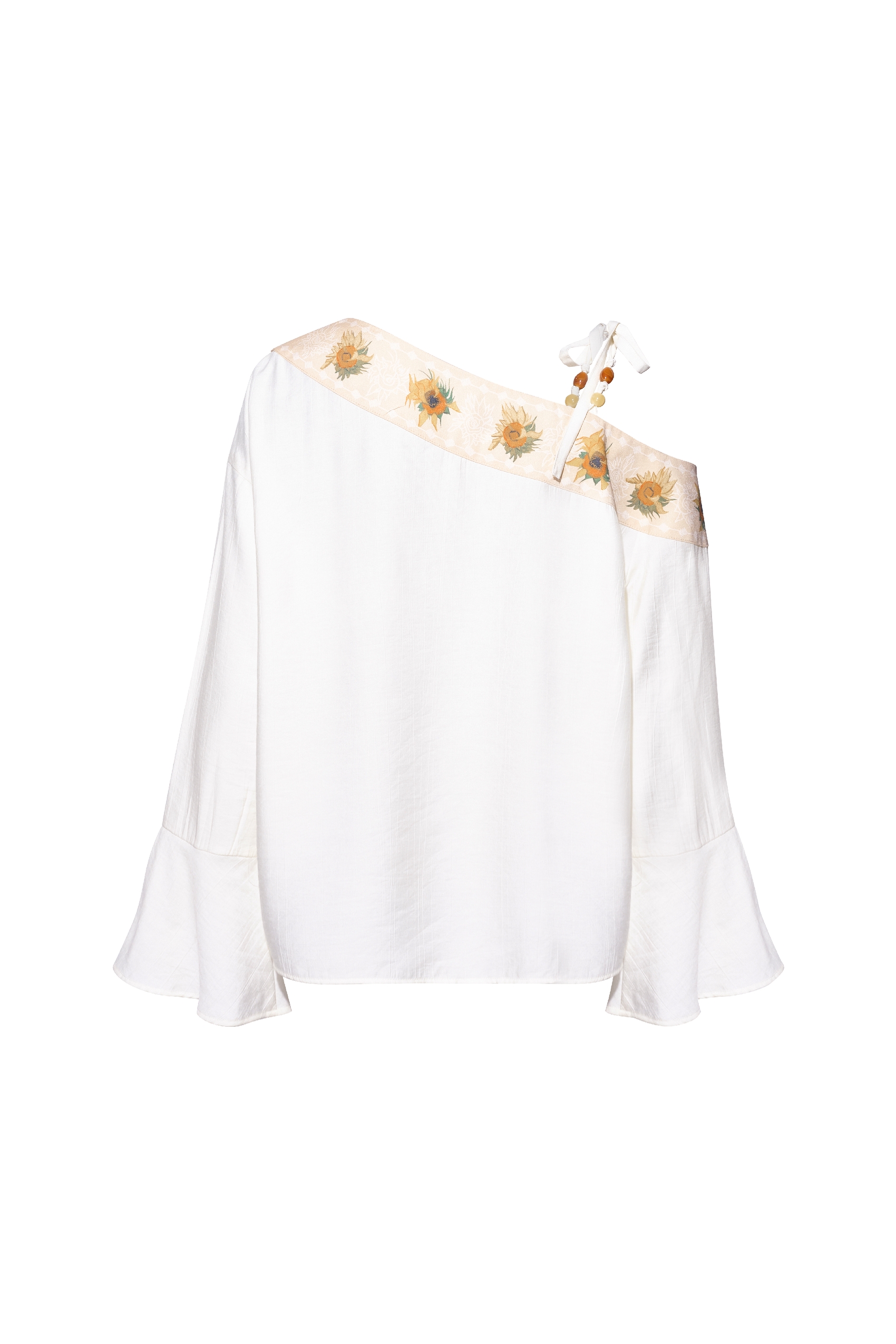 Off-Shoulder Printed Shirt