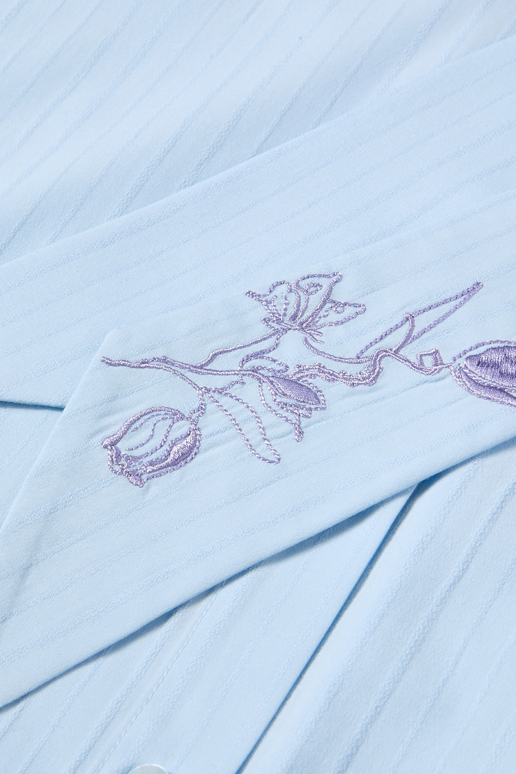 Blue Embroidered Shirt