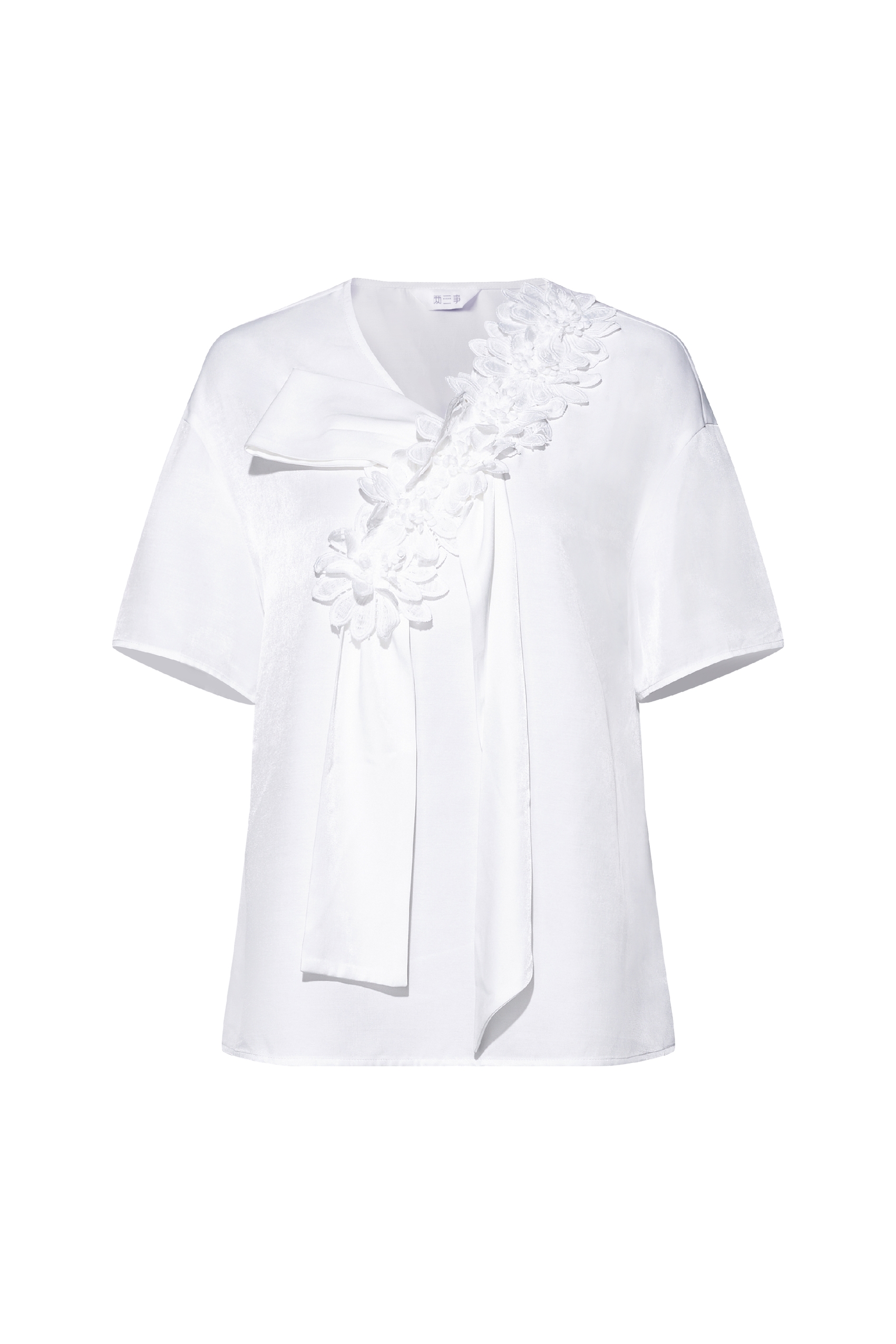 3D Floral Ribbon Shirt