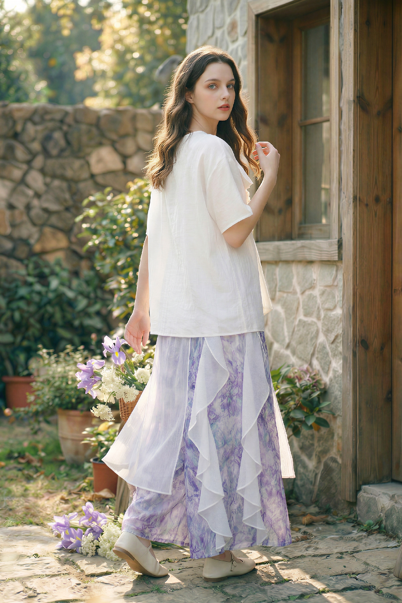 3D Floral Ribbon Shirt