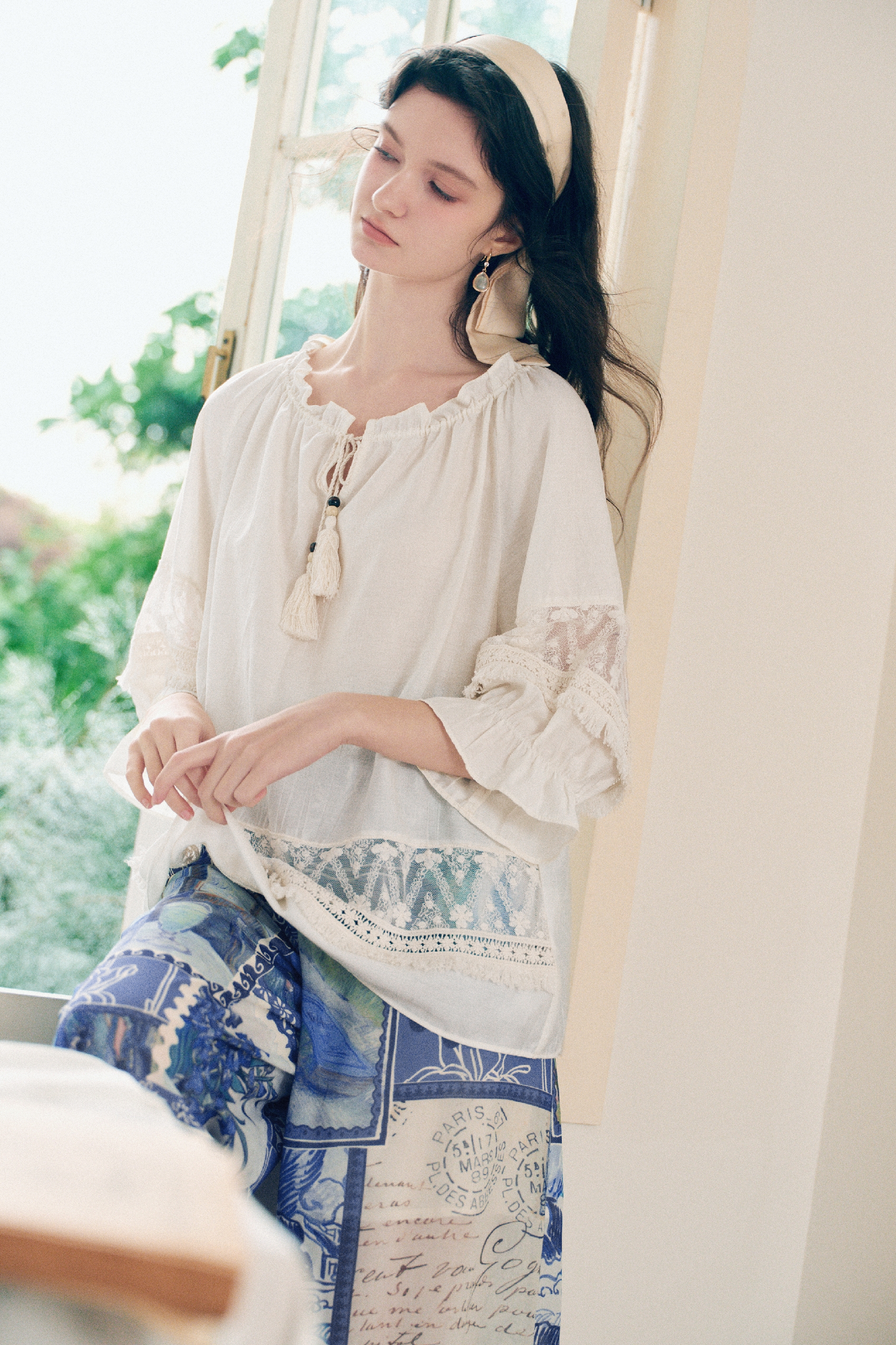 Hollow Patchwork Shirt