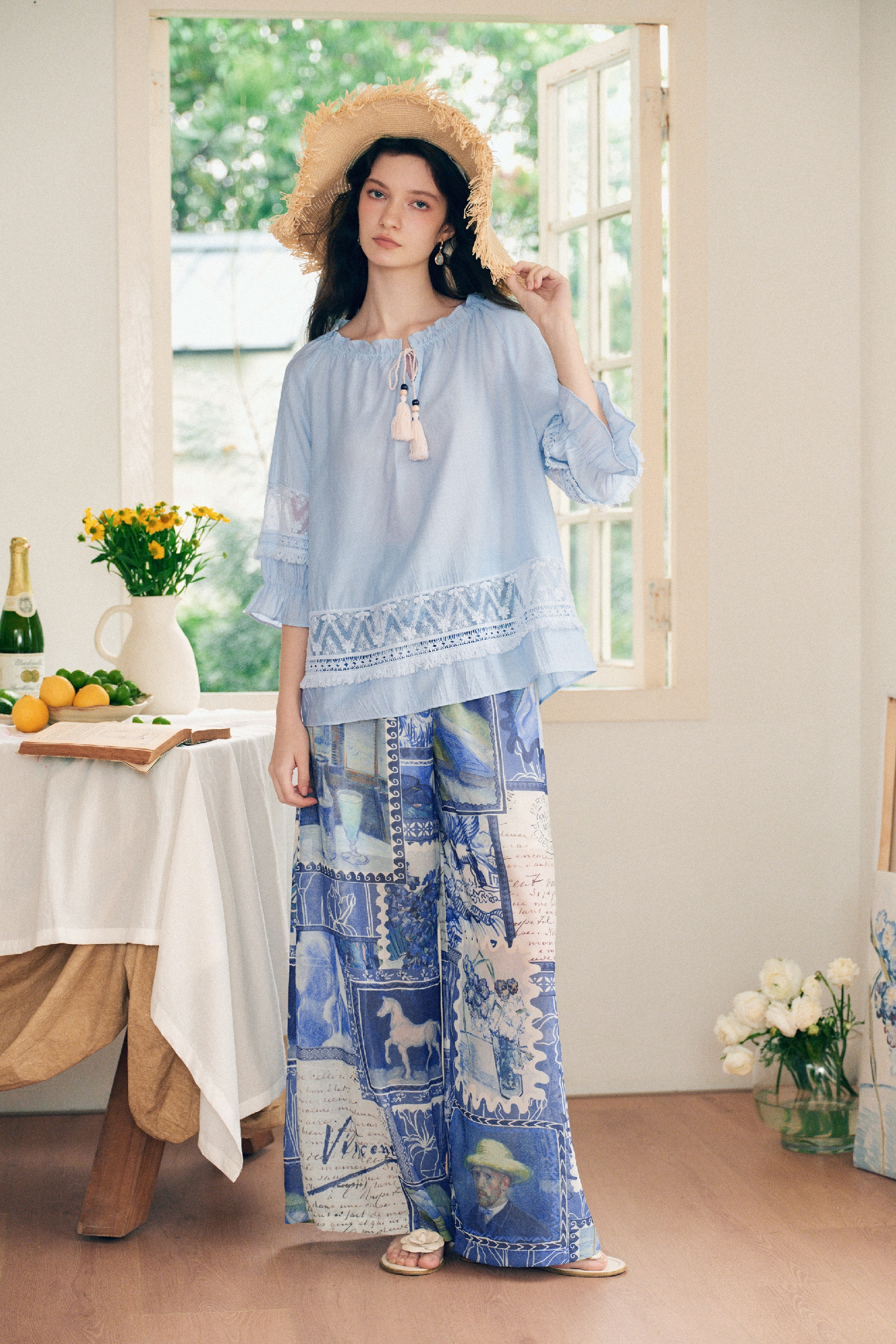 Hollow Patchwork Shirt