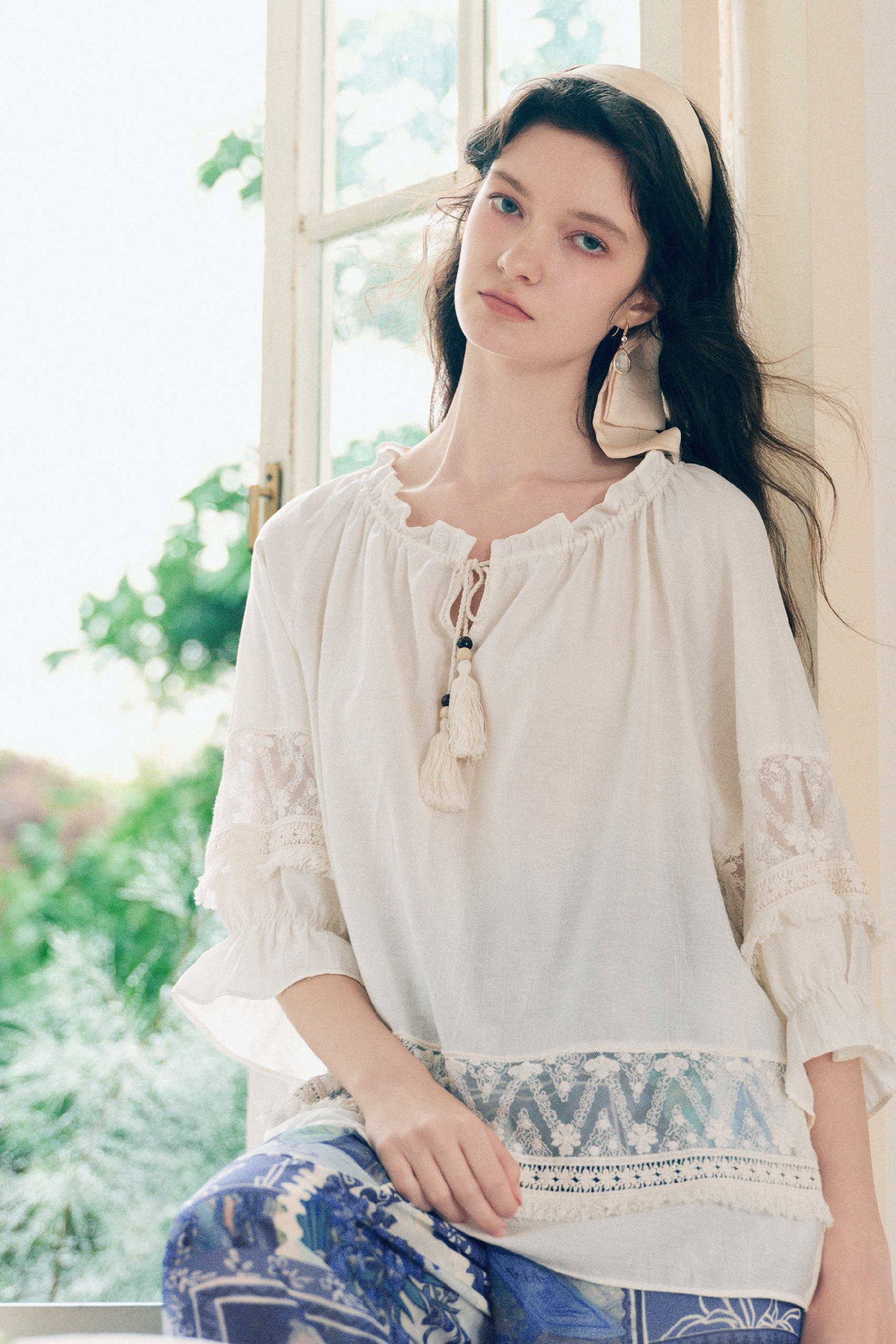 Hollow Patchwork Shirt