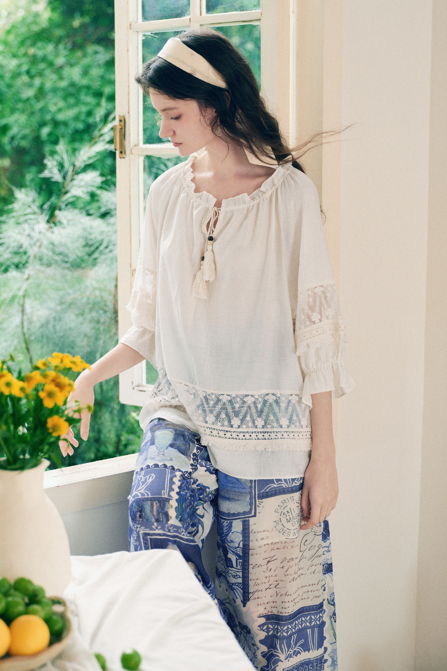 Hollow Patchwork Shirt