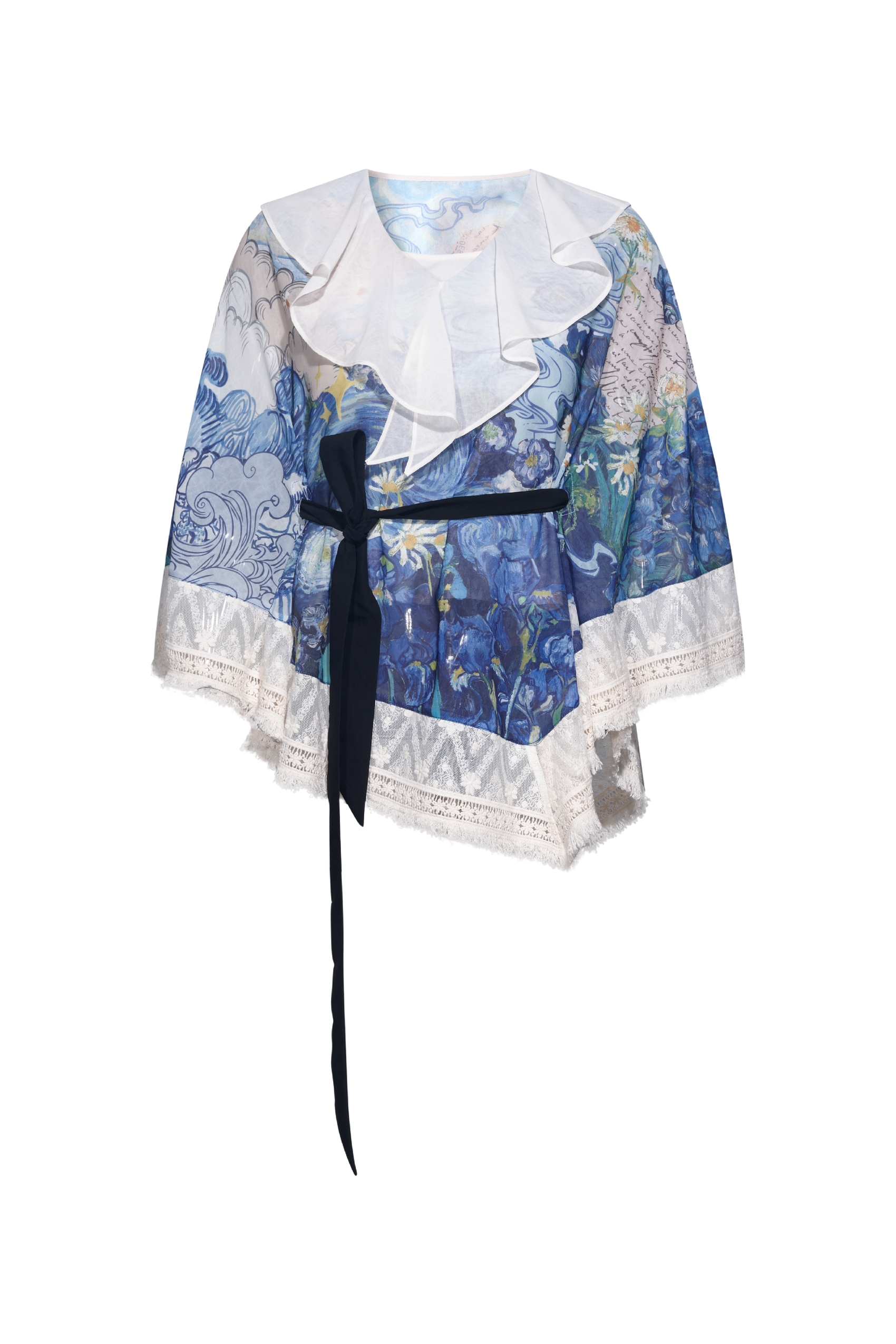Lace Patchwork Shirt-LYONSENS