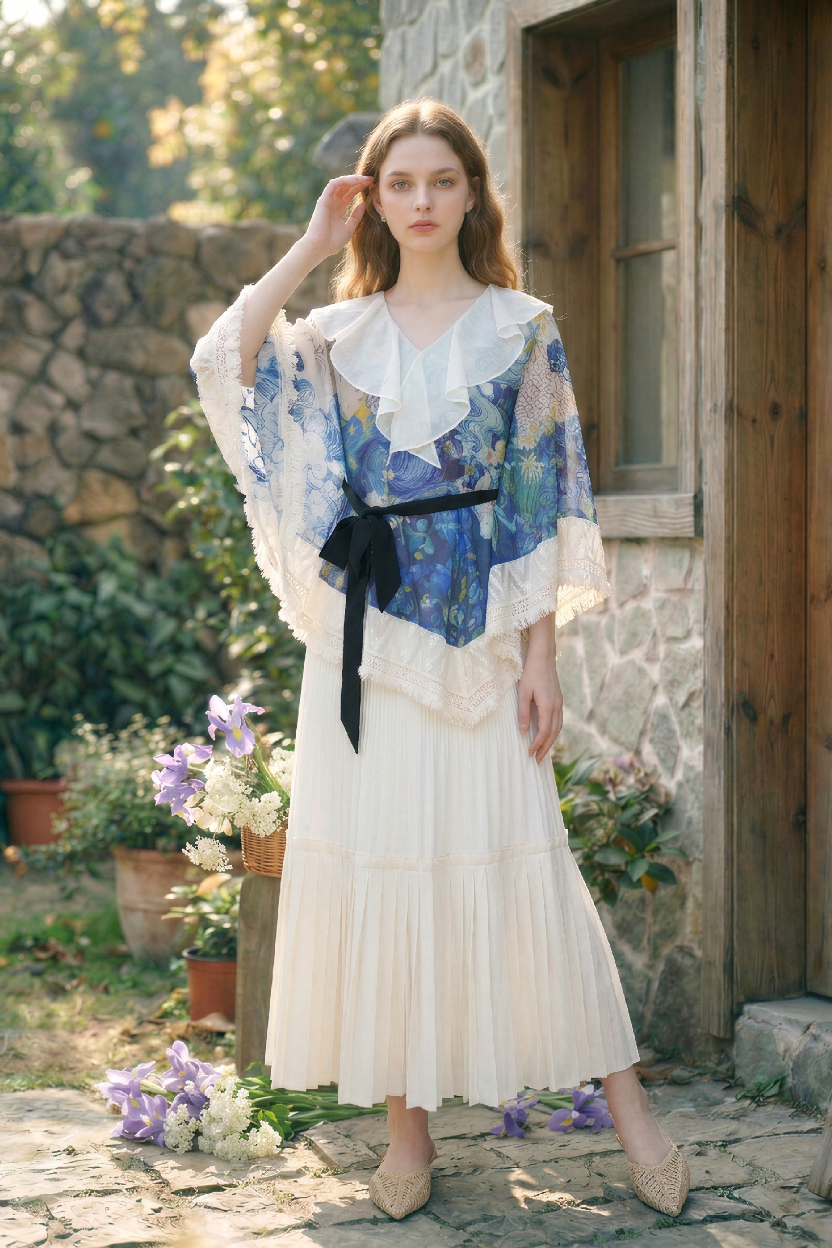 Lace Patchwork Shirt-LYONSENS