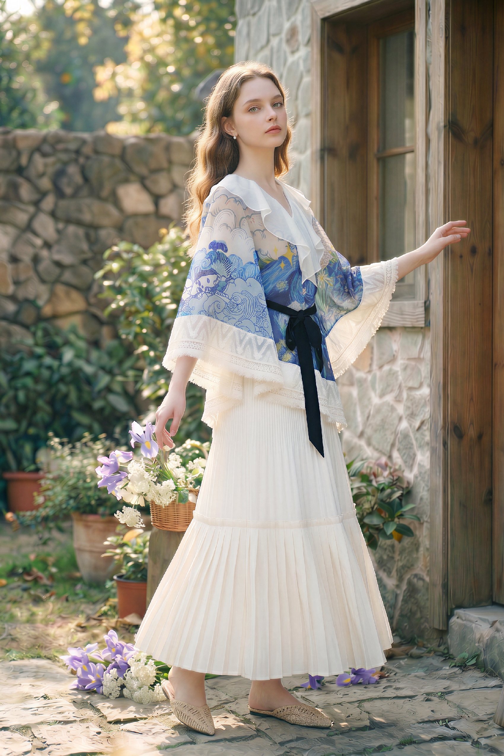 Lace Patchwork Shirt-LYONSENS