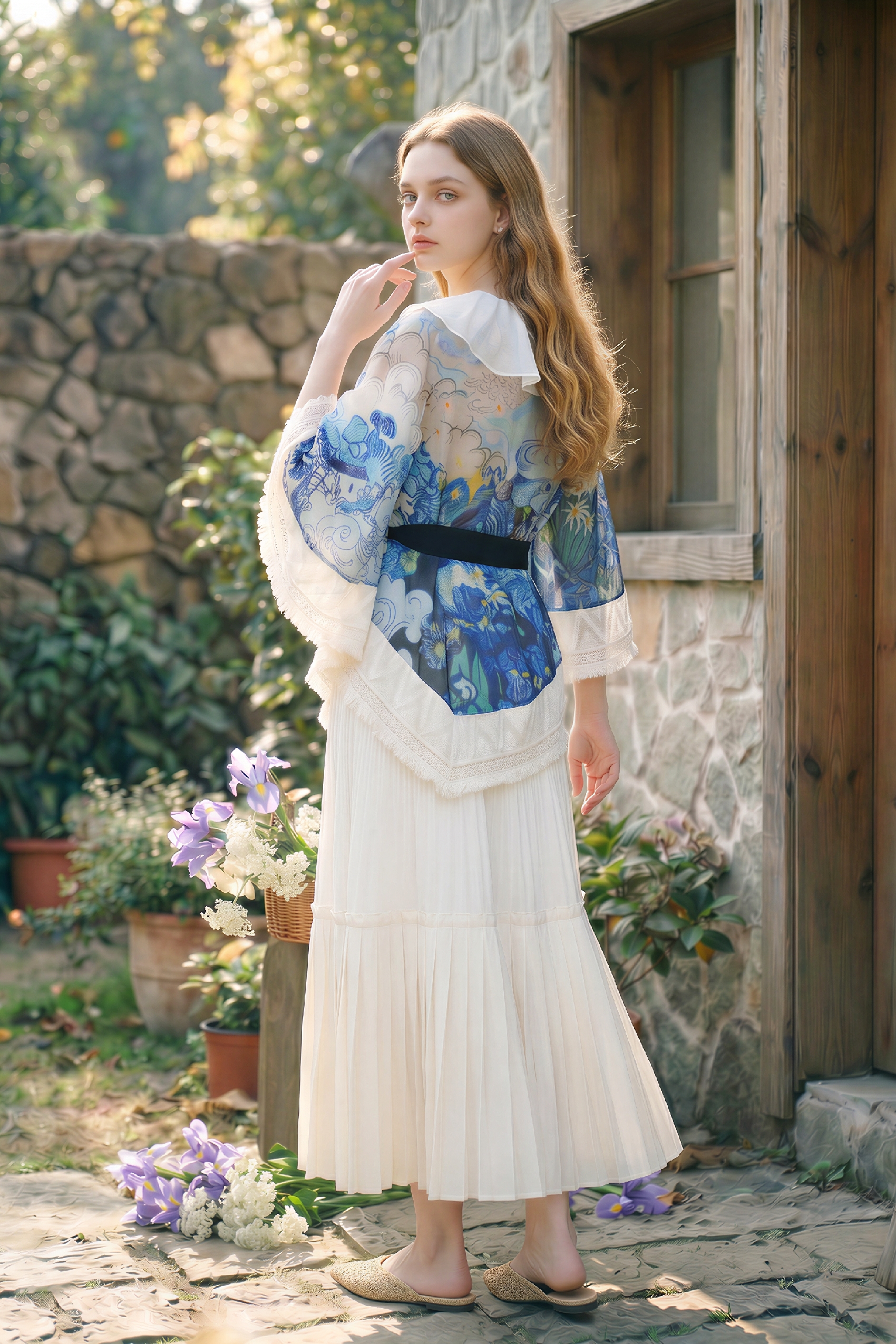 Lace Patchwork Shirt-LYONSENS