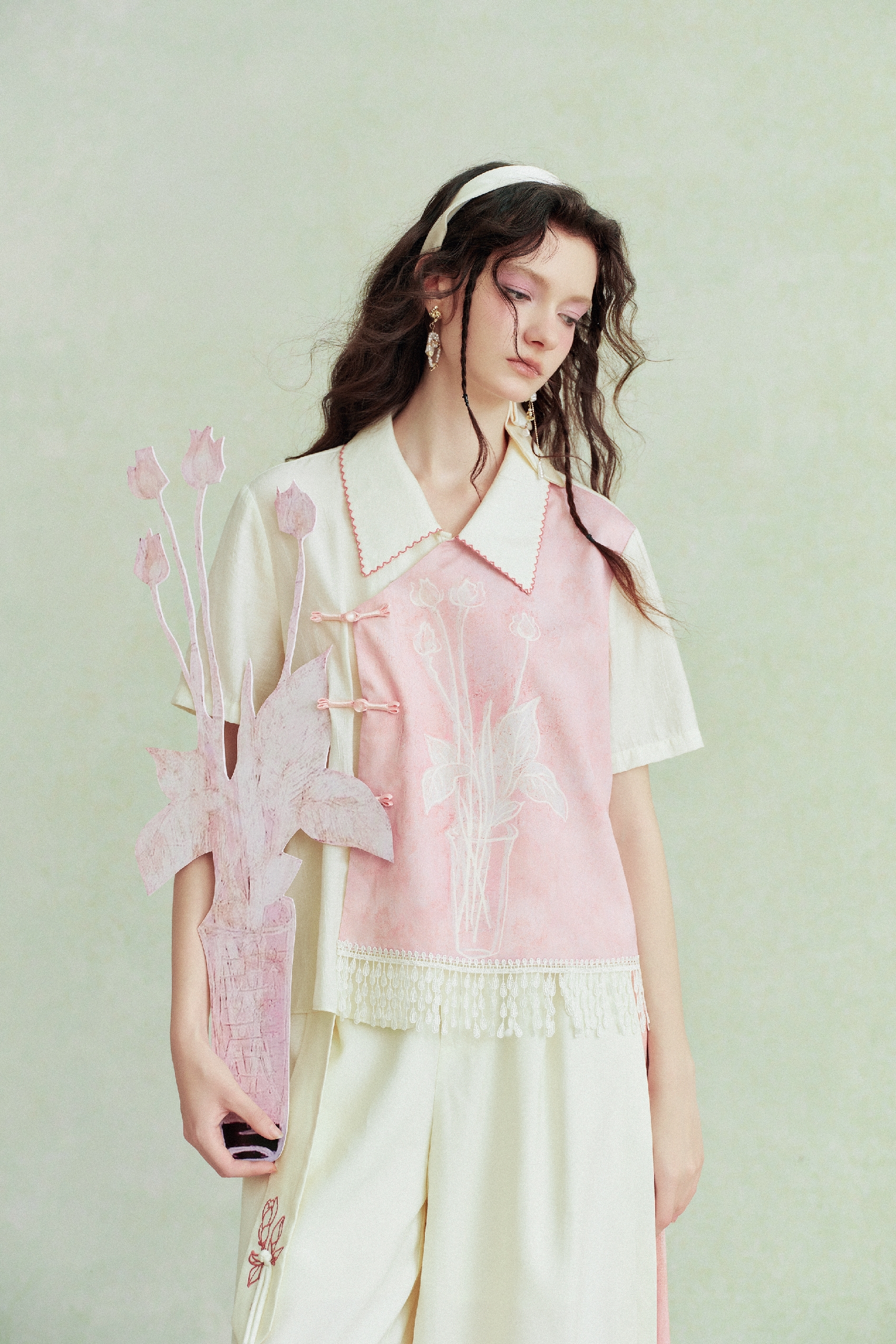 Lapel Embroidered Shirt-LYONSENS