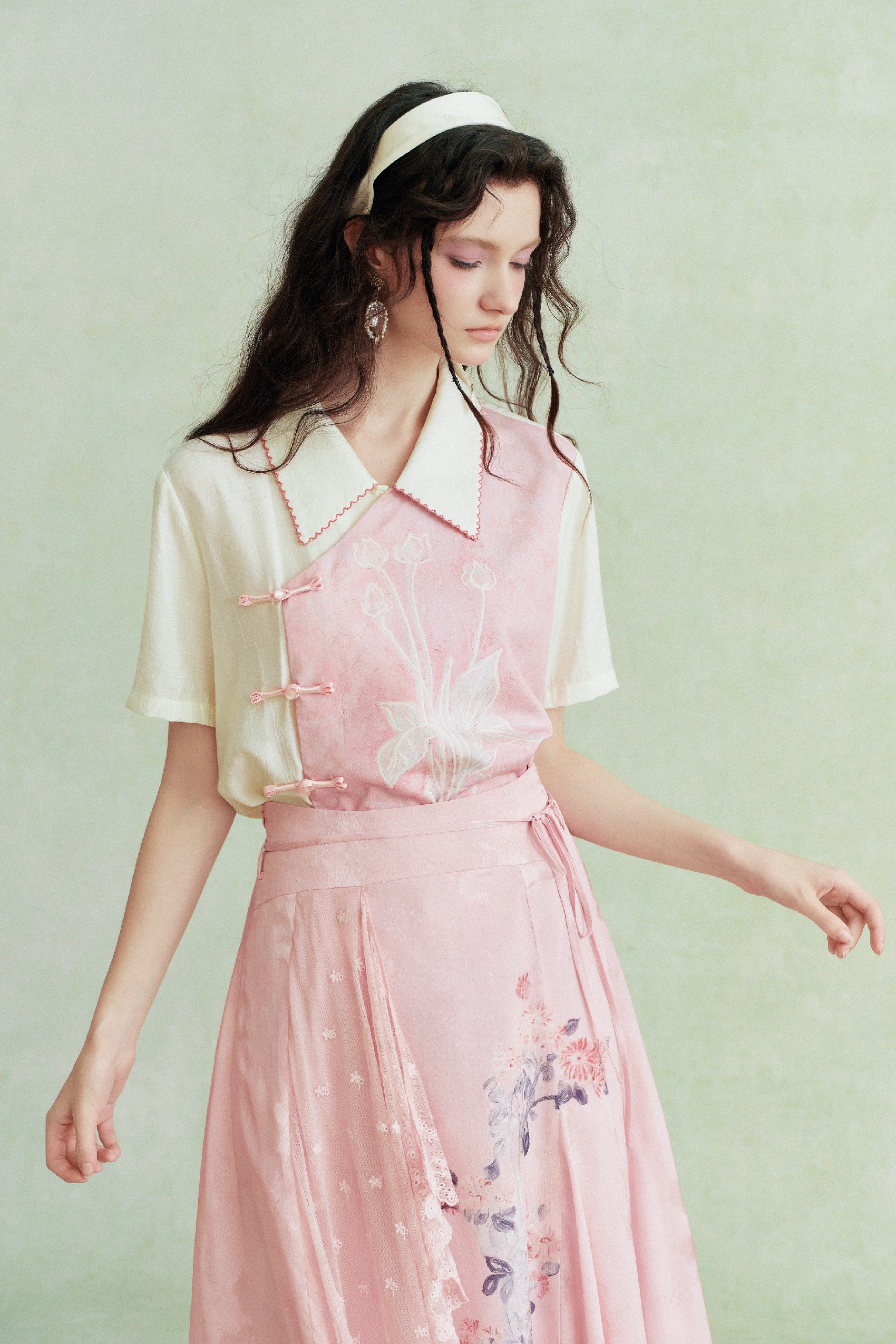 Lapel Embroidered Shirt-LYONSENS