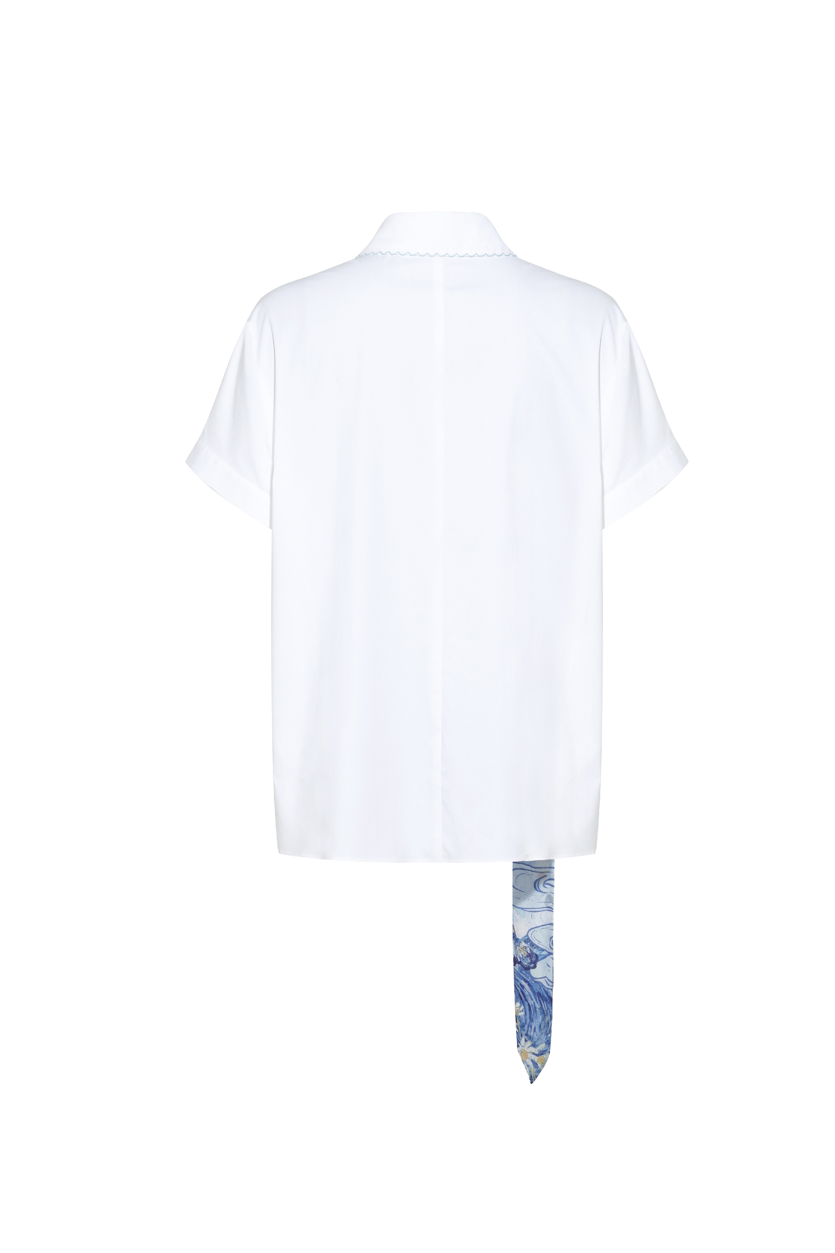 Lapel Waist-Cinched Shirt
