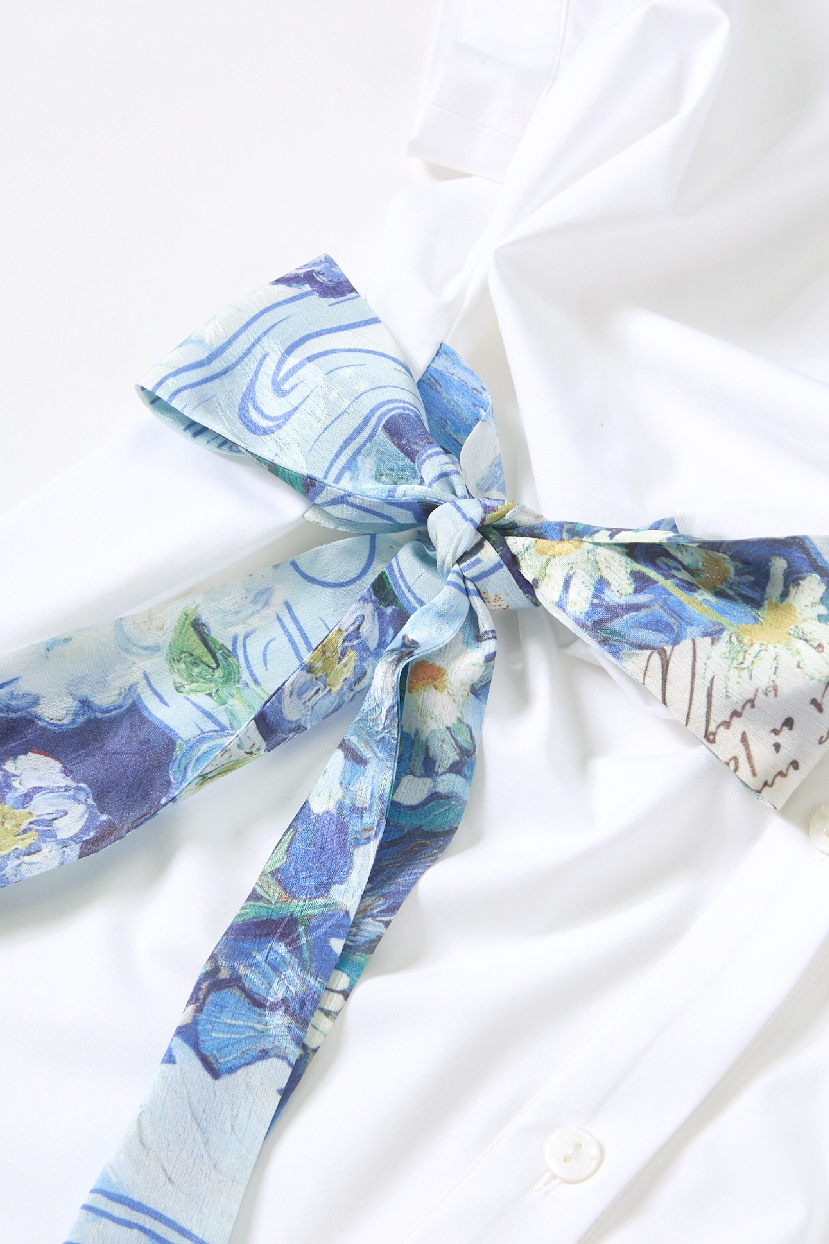 Lapel Waist-Cinched Shirt