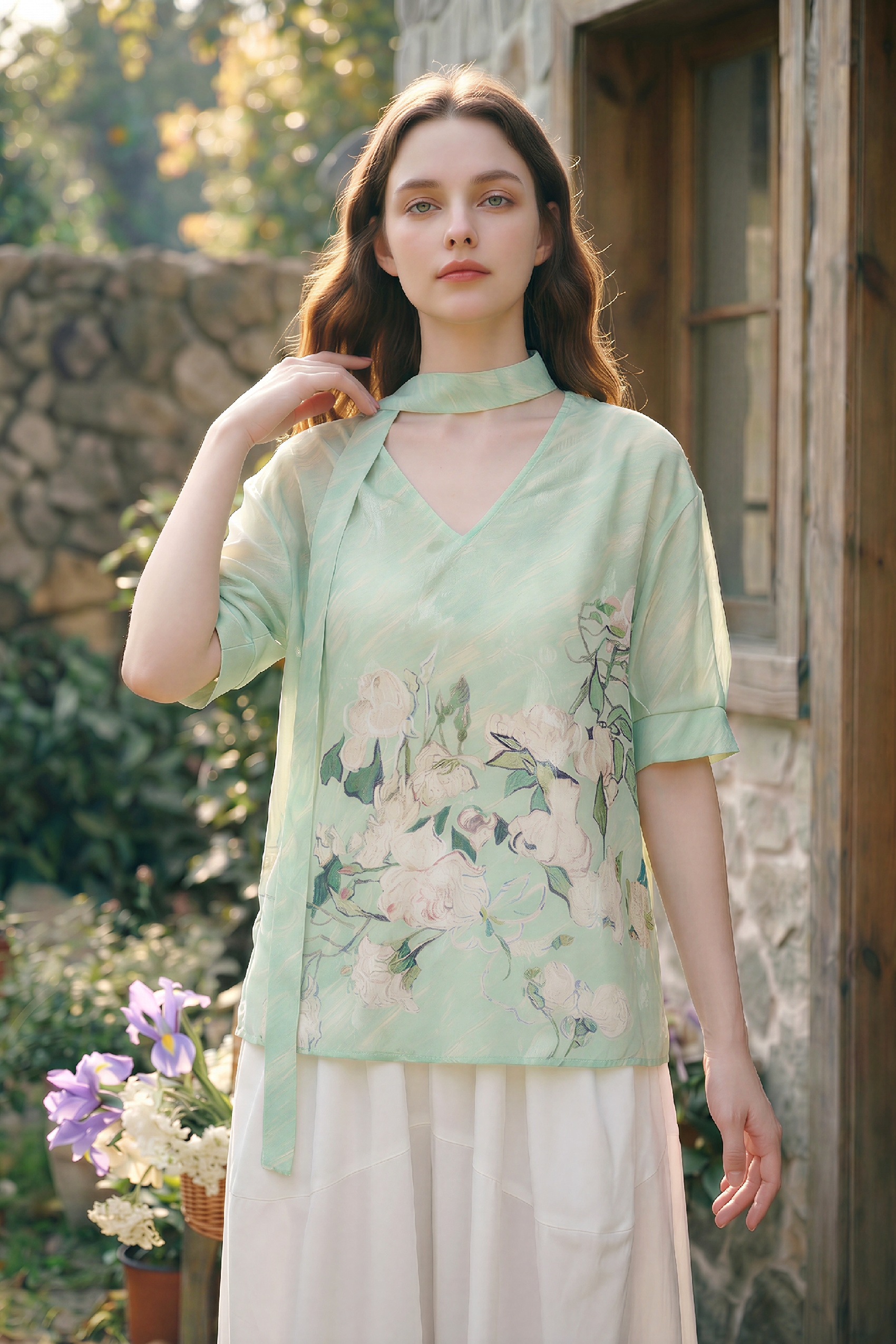 Green Printed Shirt