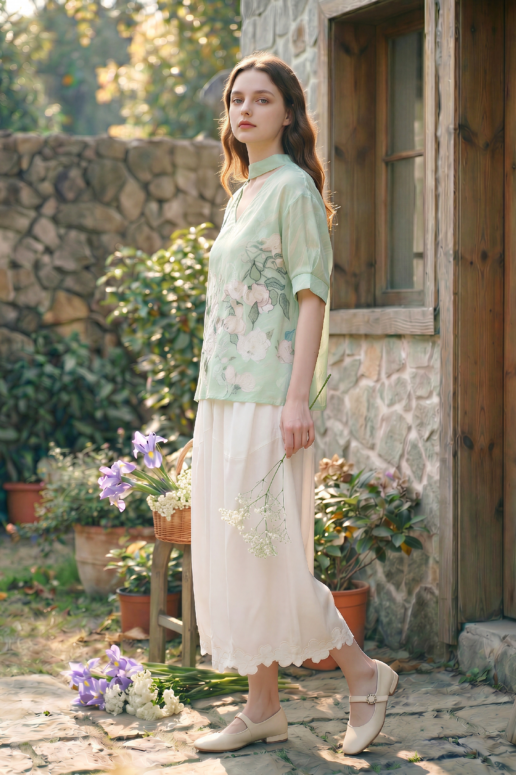 Green Printed Shirt