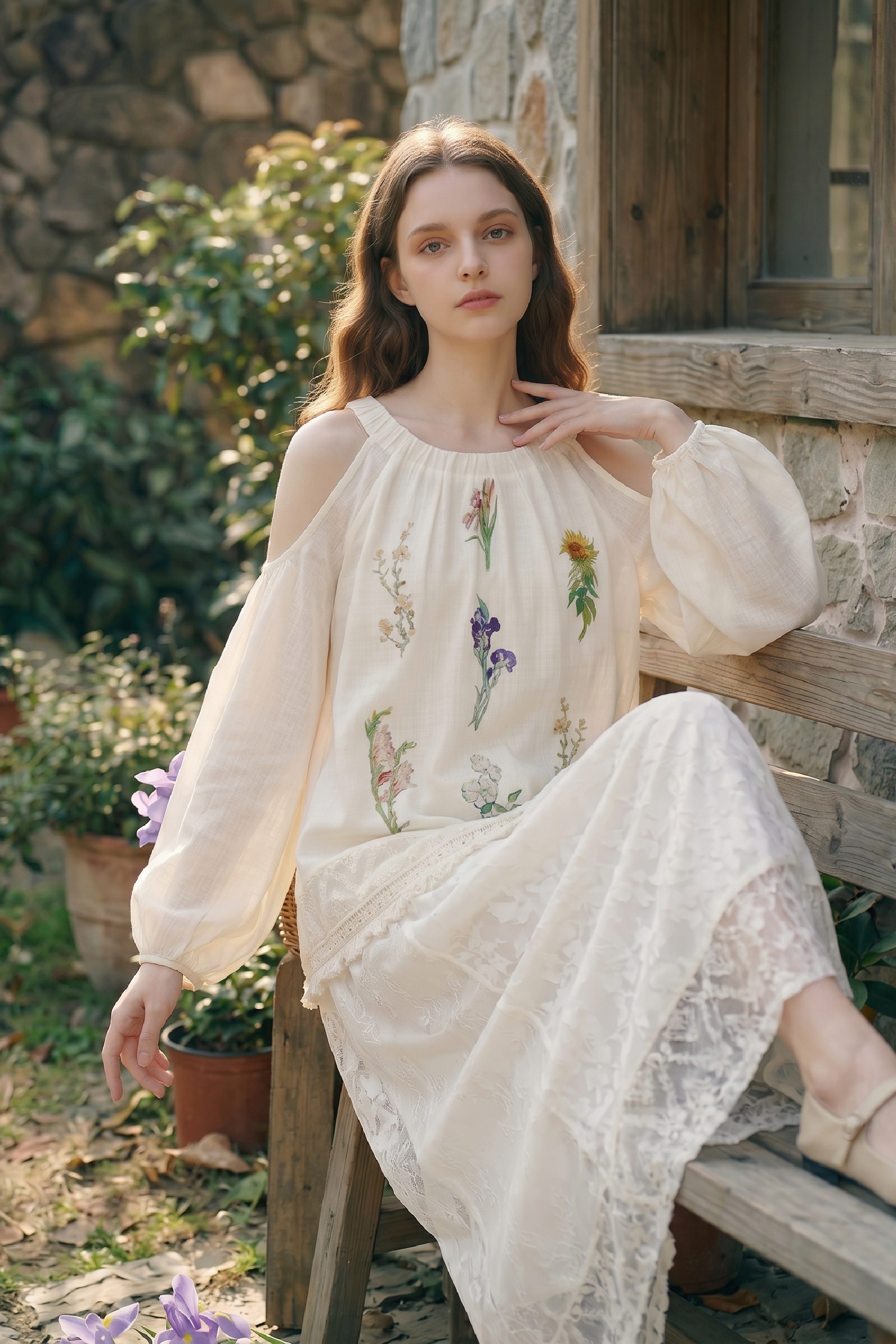 Halter Neck Printed Shirt-LYONSENS