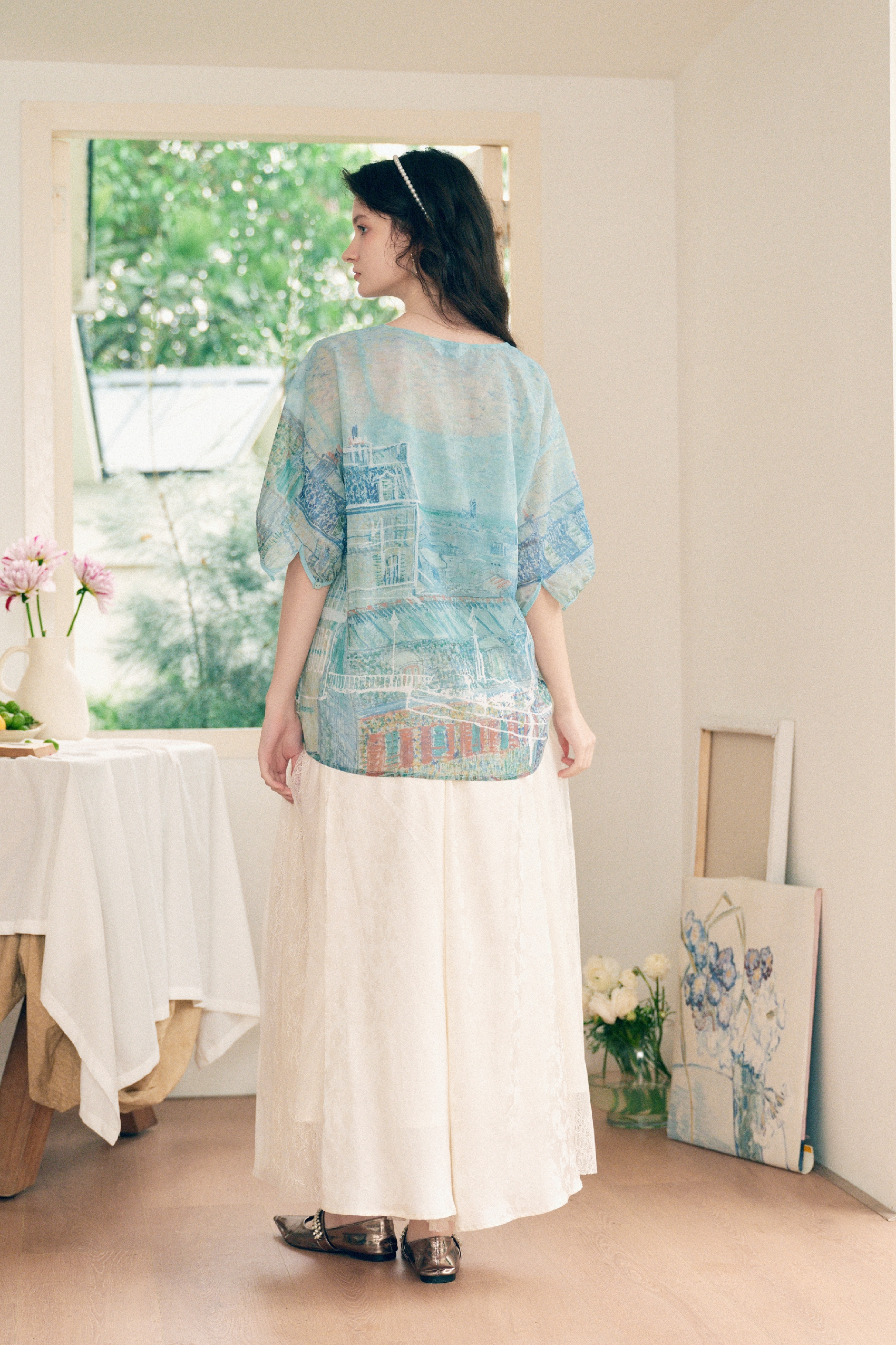 Printed Frog Button Shirt