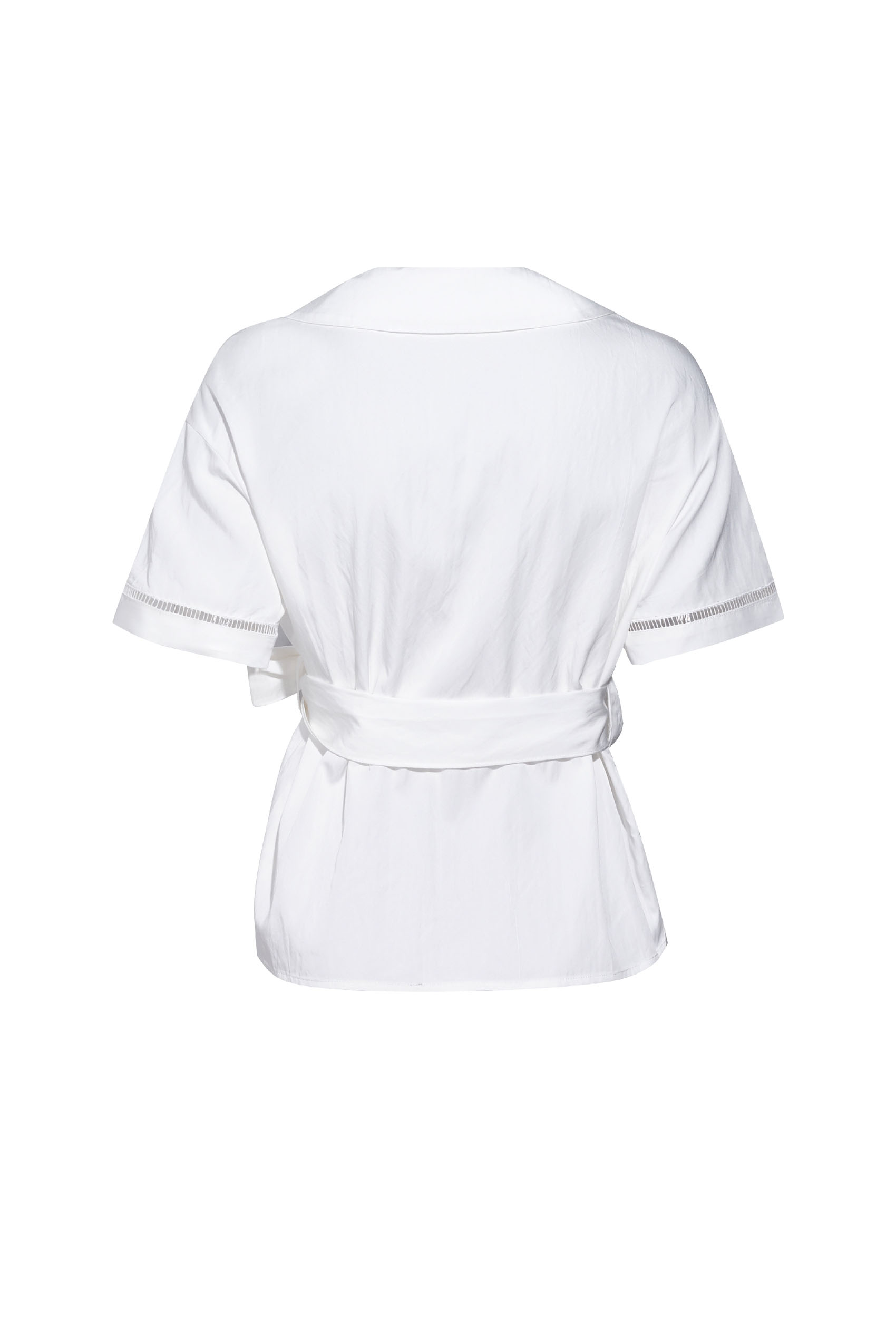 Waist-Cinched Lapel Shirt-LYONSENS
