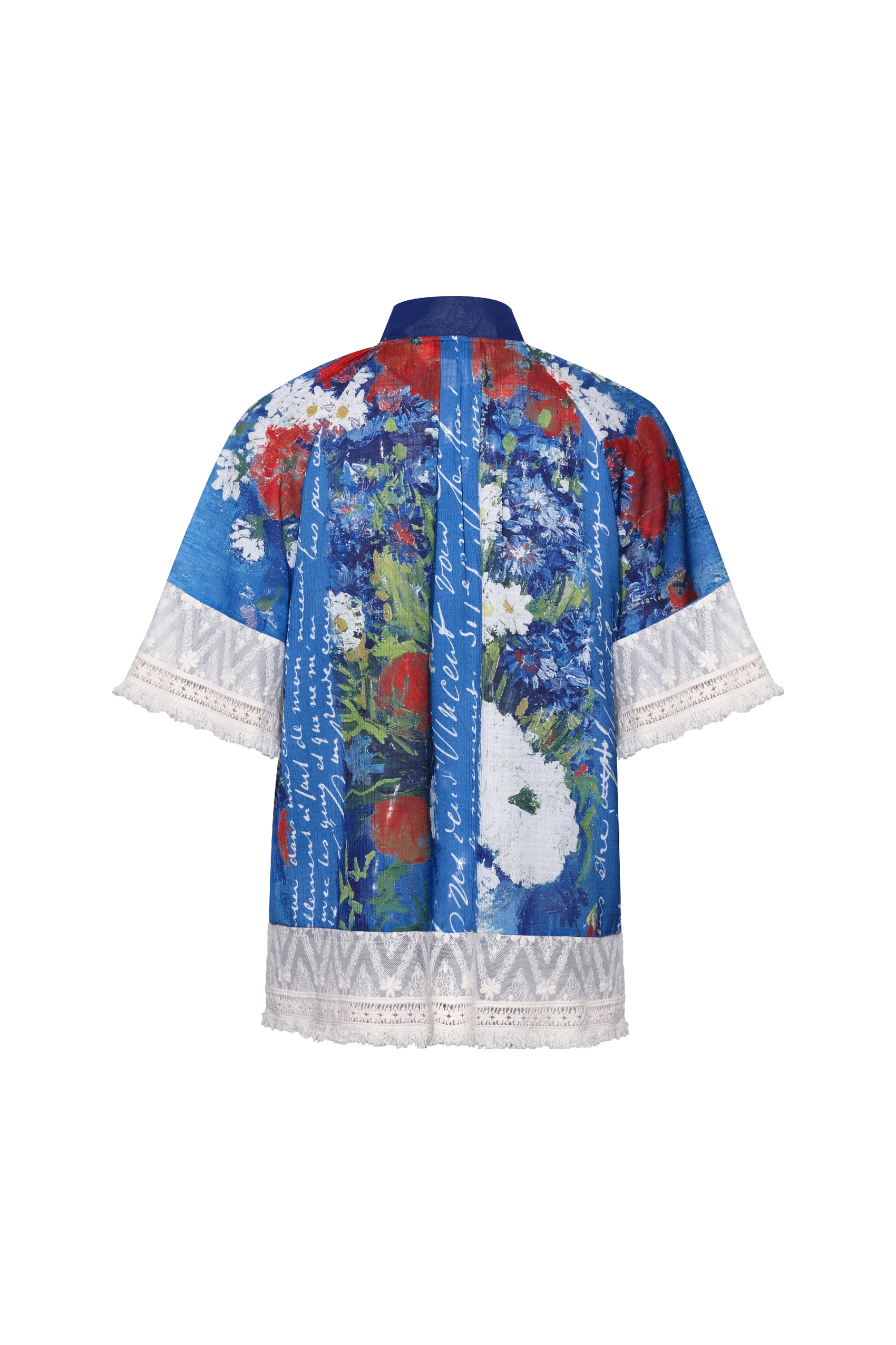 Printed Tie Collar Shirt