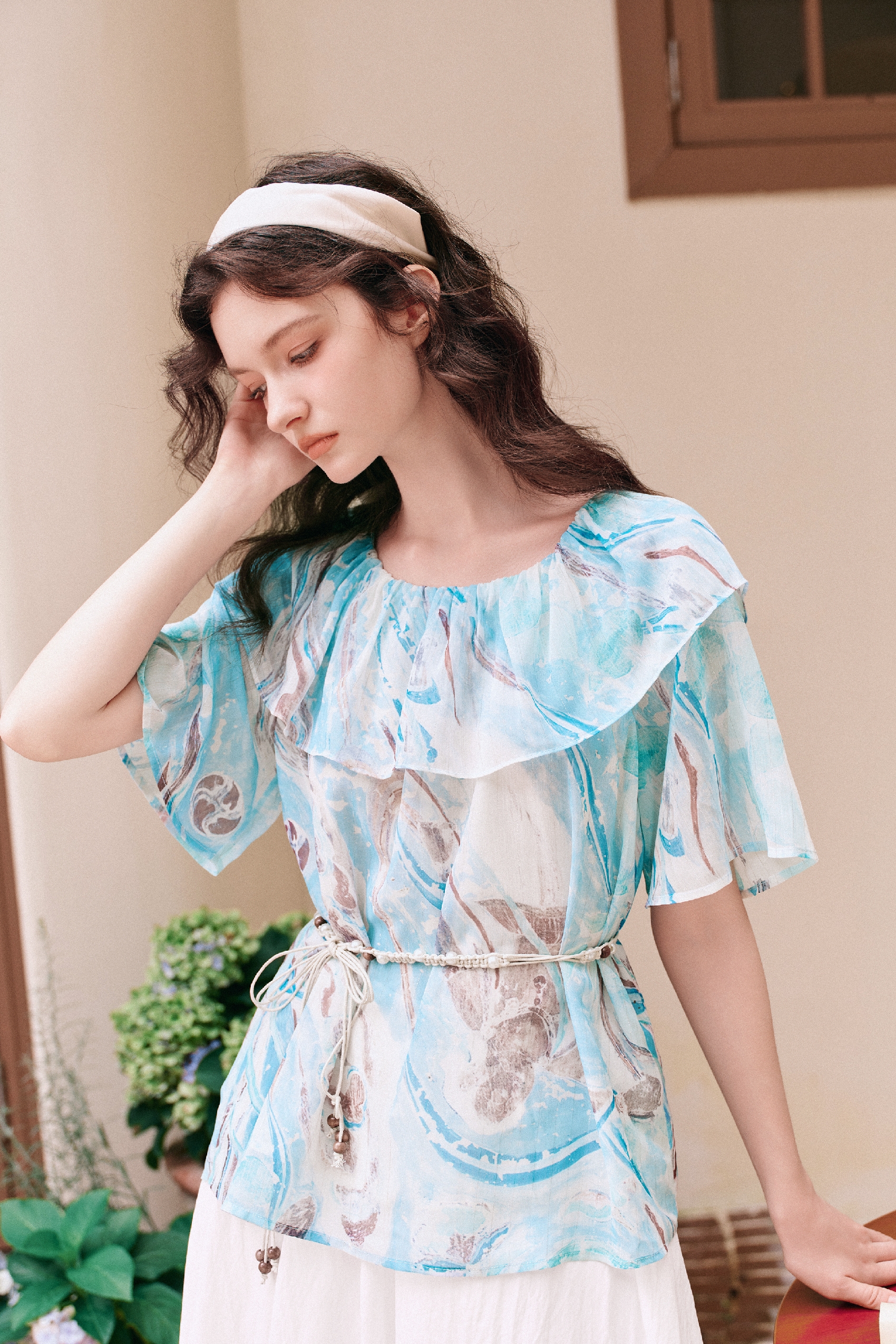 Printed Chiffon Shirt