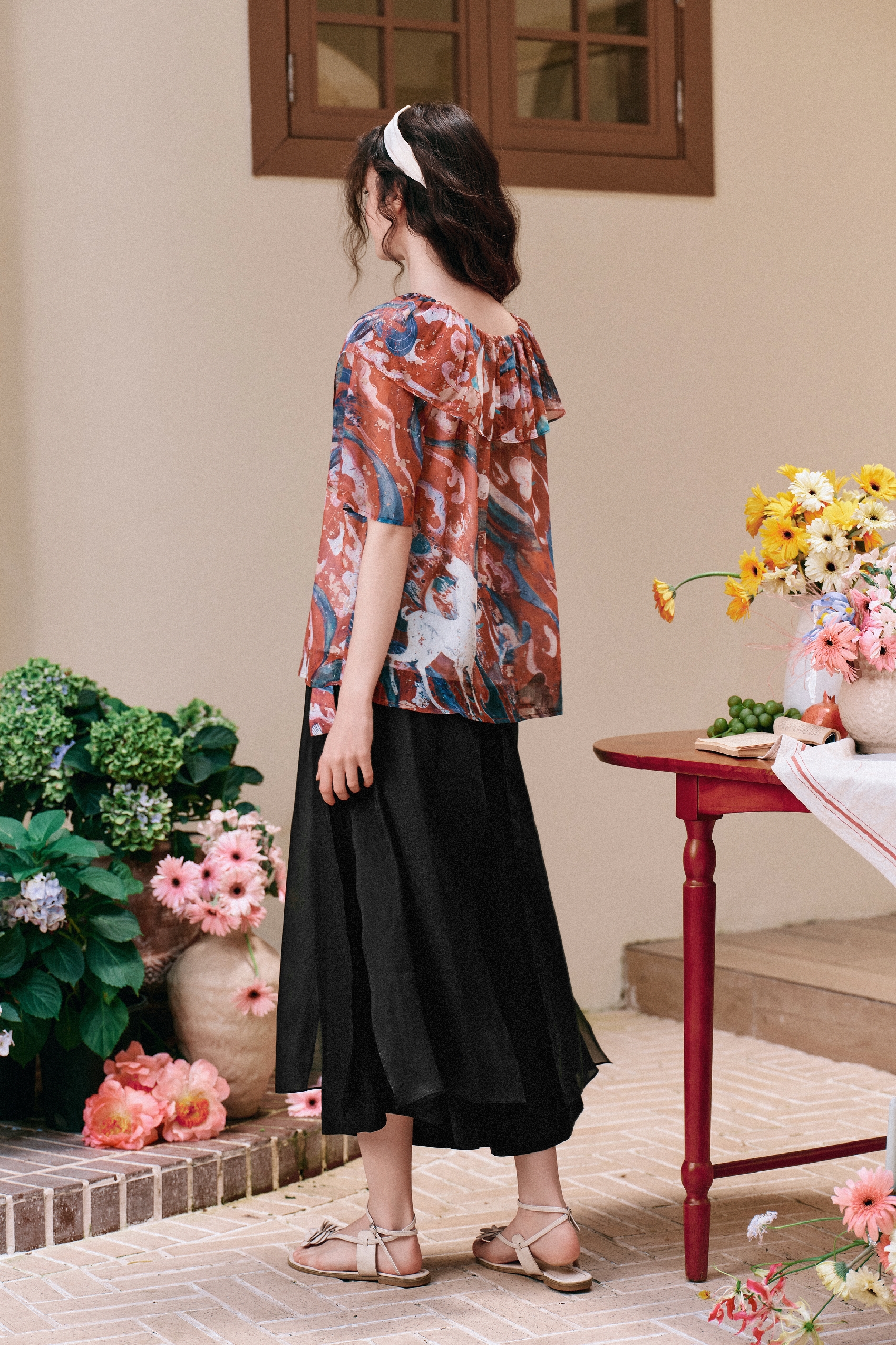 Printed Chiffon Shirt
