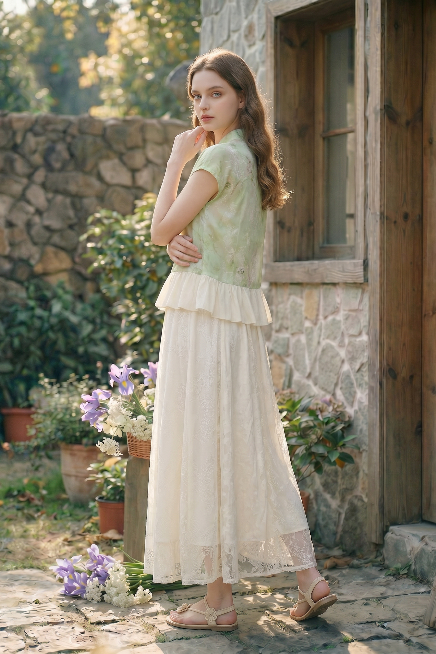New Chinese Style Ruffled Shirt