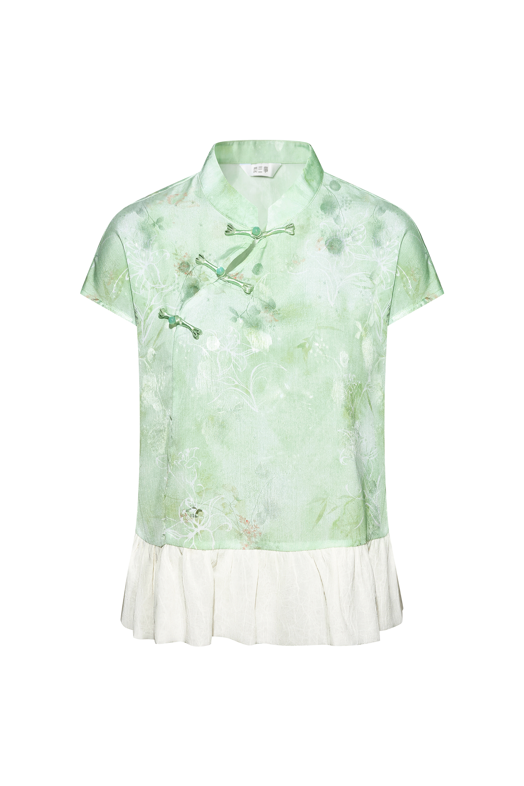 New Chinese Style Ruffled Shirt