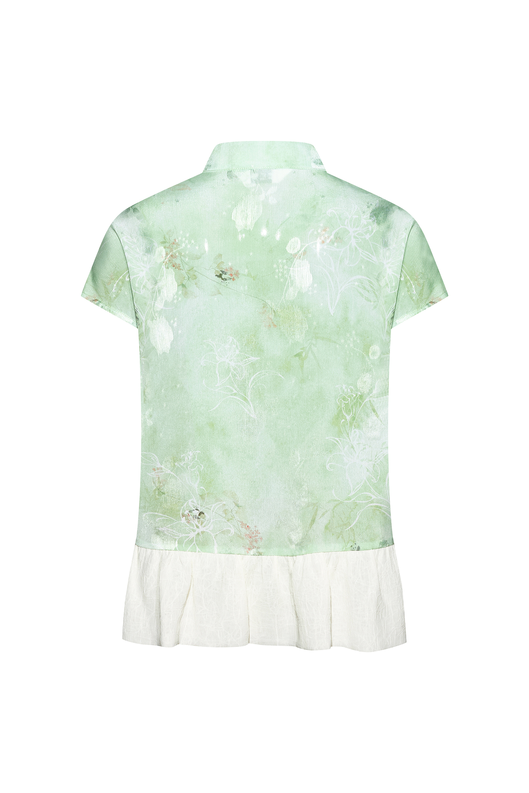 New Chinese Style Ruffled Shirt