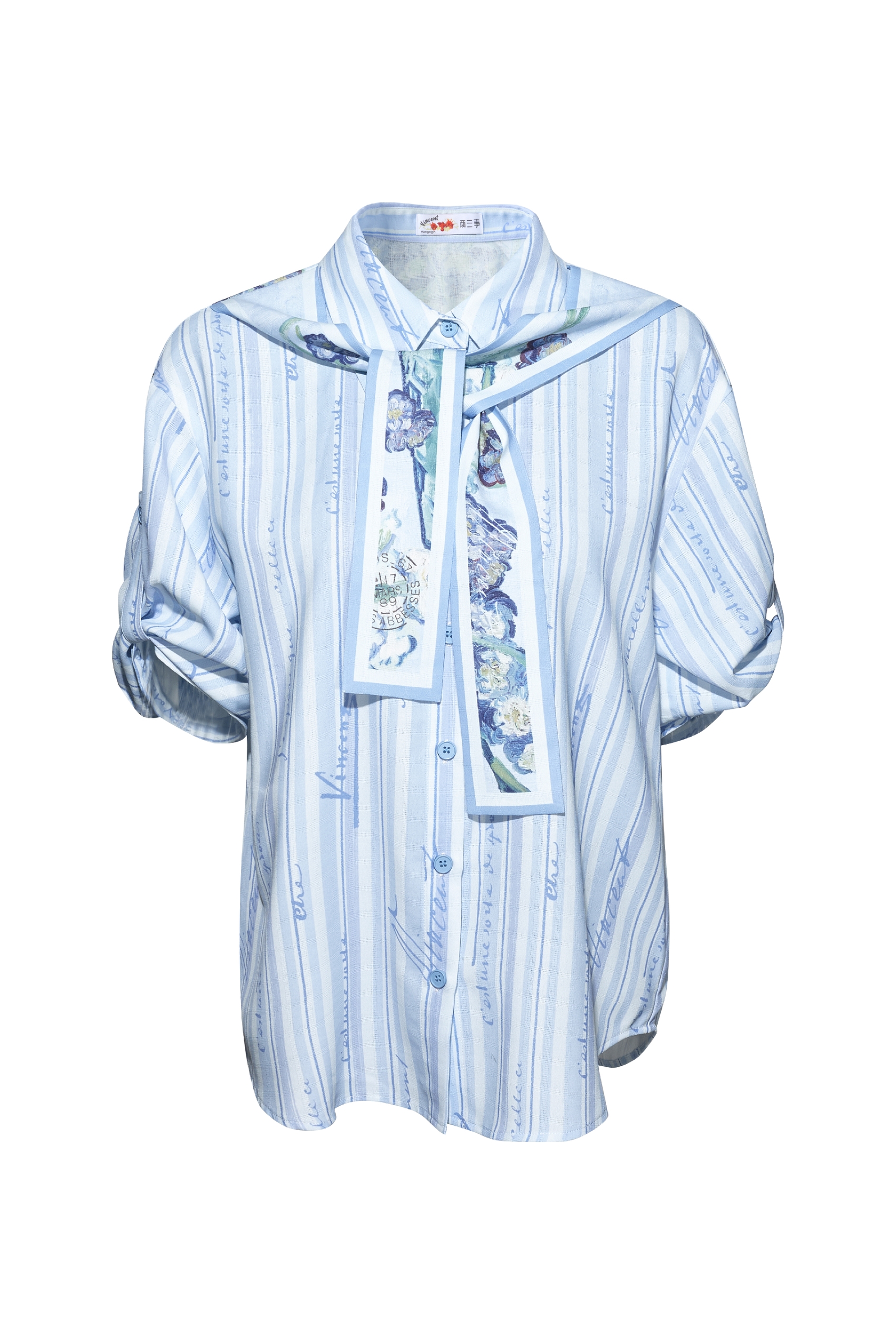Waist-tucked Chiffon Shirt