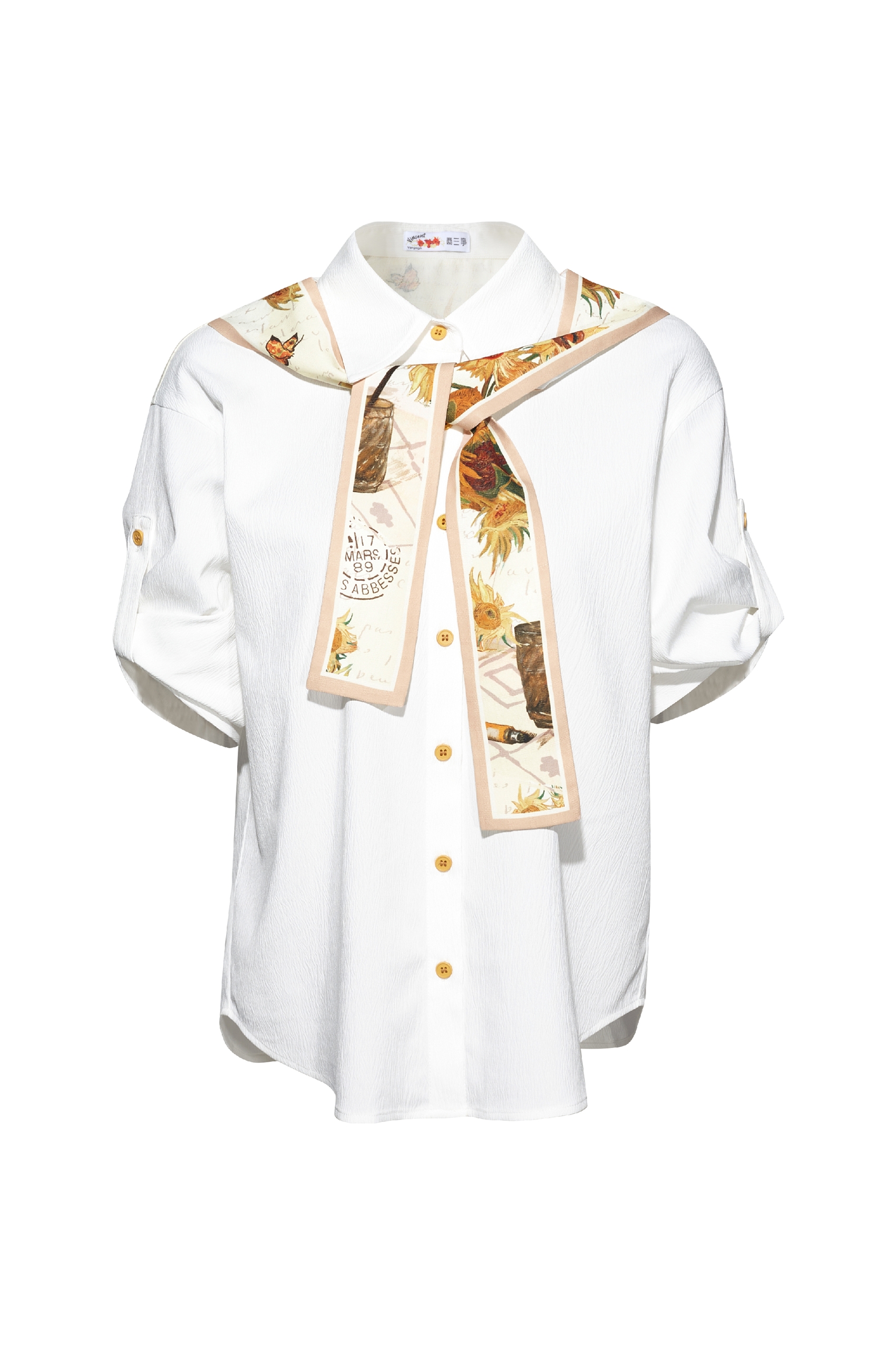 Waist-tucked Chiffon Shirt