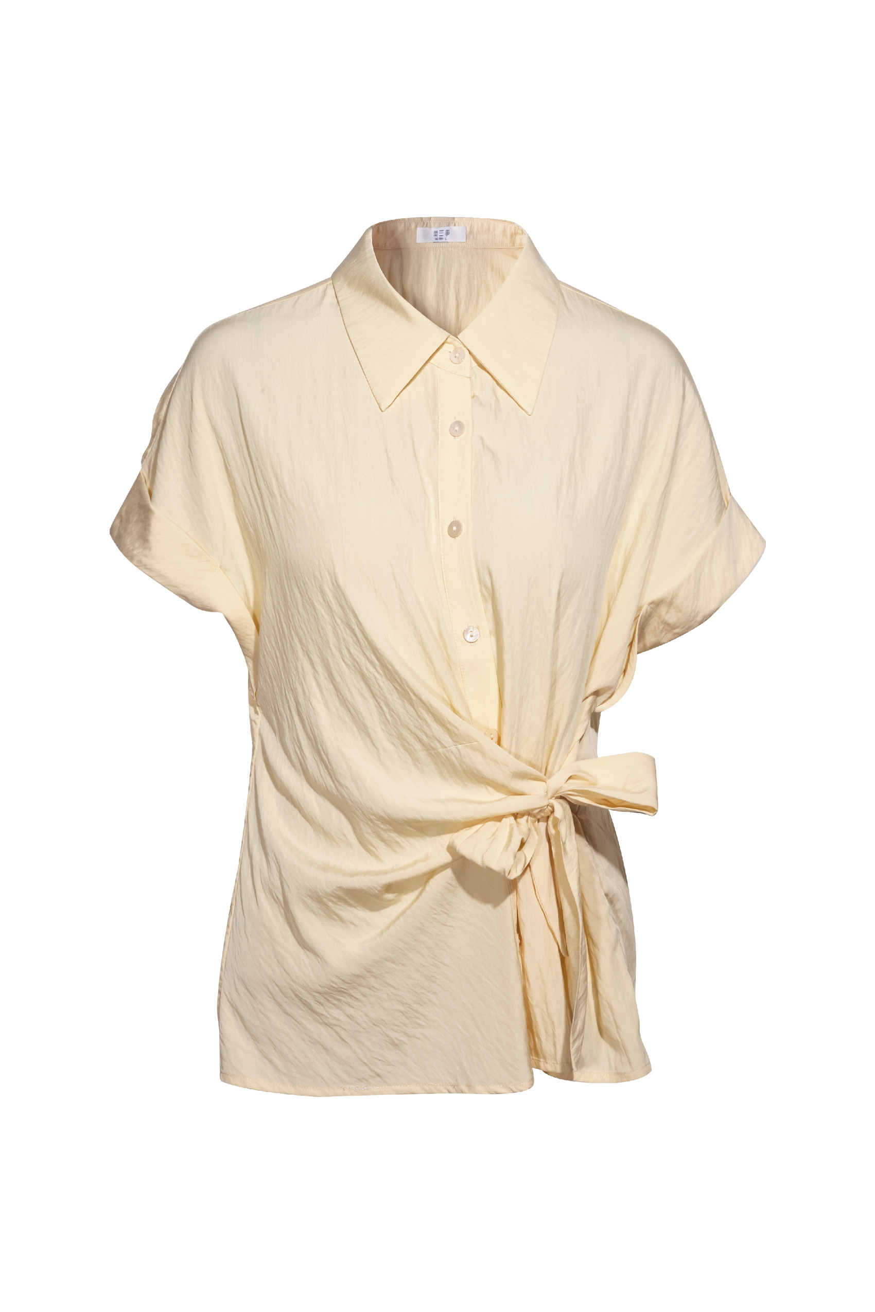 Ribbon-tie Short-sleeve Shirt