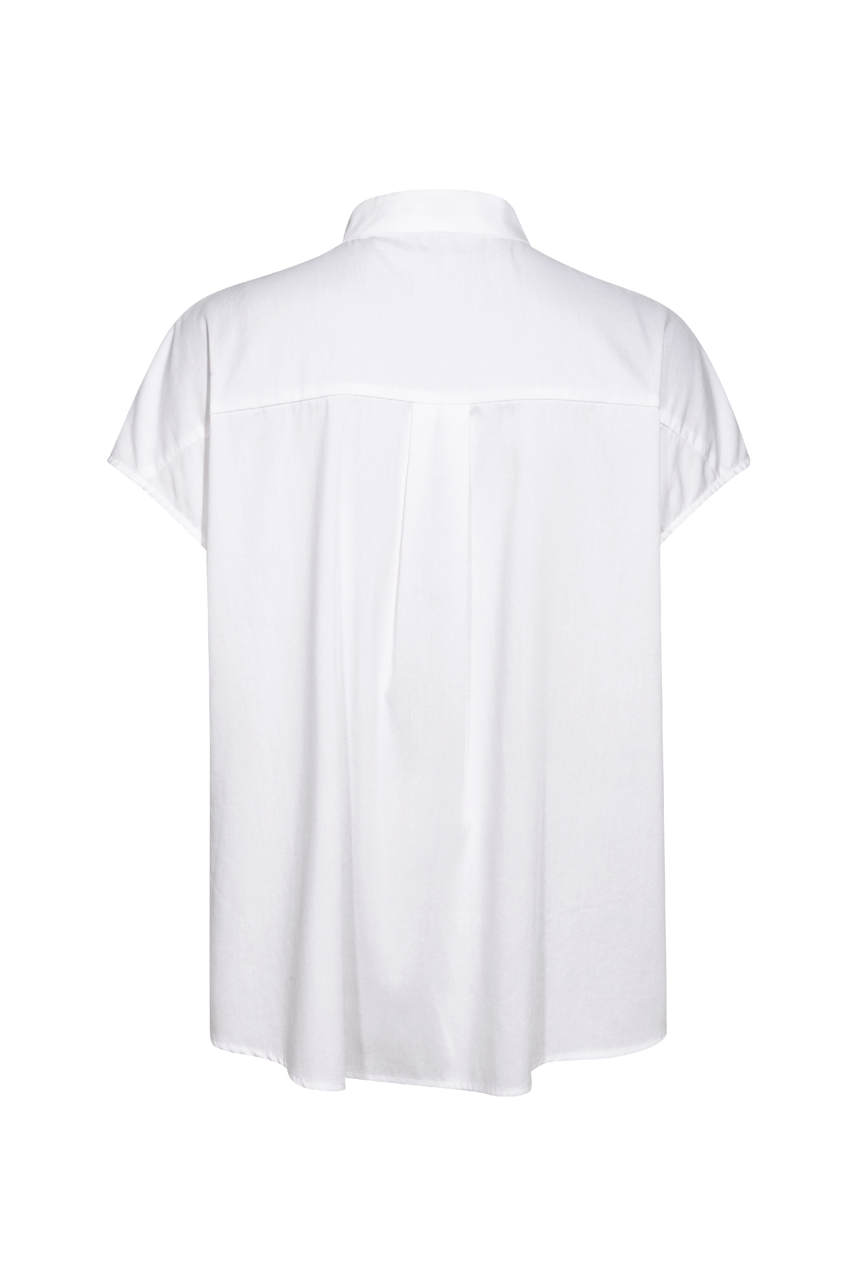 Collared Sleeveless Chiffon Shirt