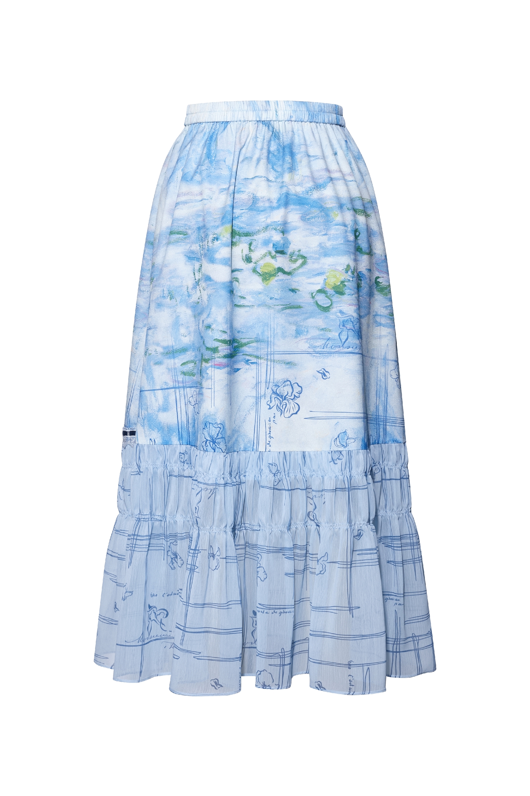 High-Waisted Printed Skirt